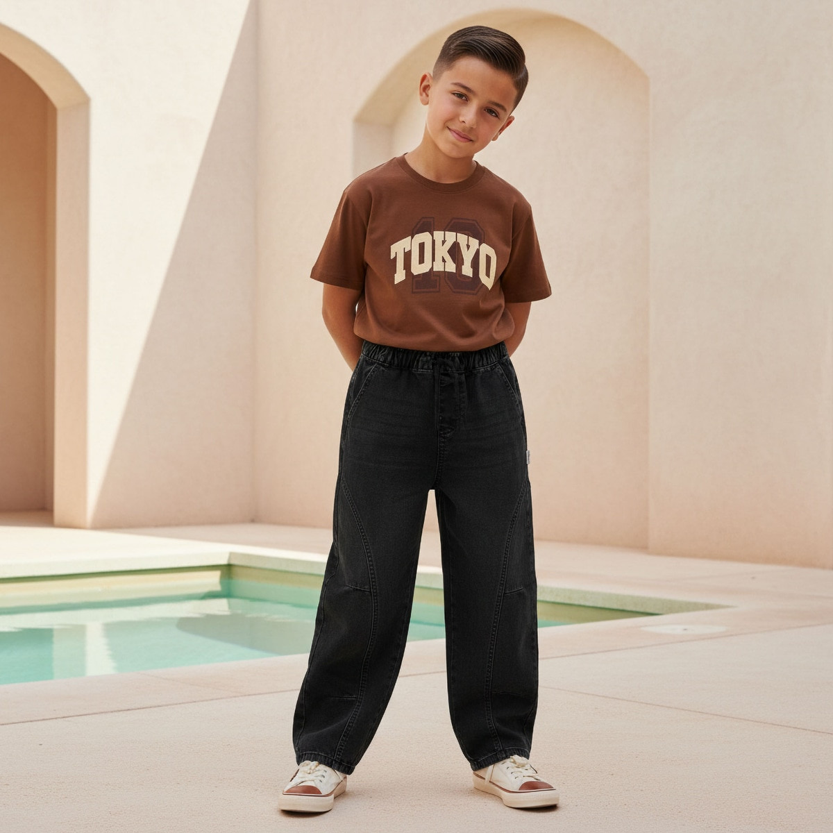 Lee Cooper Mid-Rise Jeans with Drawstring Waistband-boys-clothing-bottoms-jeans-image-5