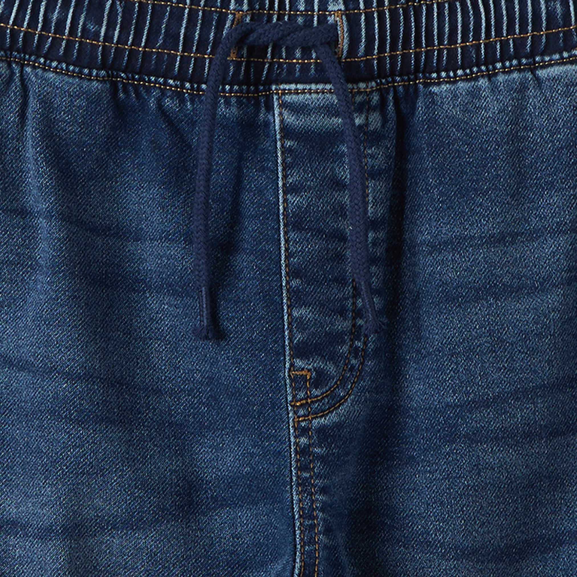 Lee Cooper Cotton Cargo Jeans with Elasticated Drawstring Waist-boys-clothing-bottoms-jeans-image-4