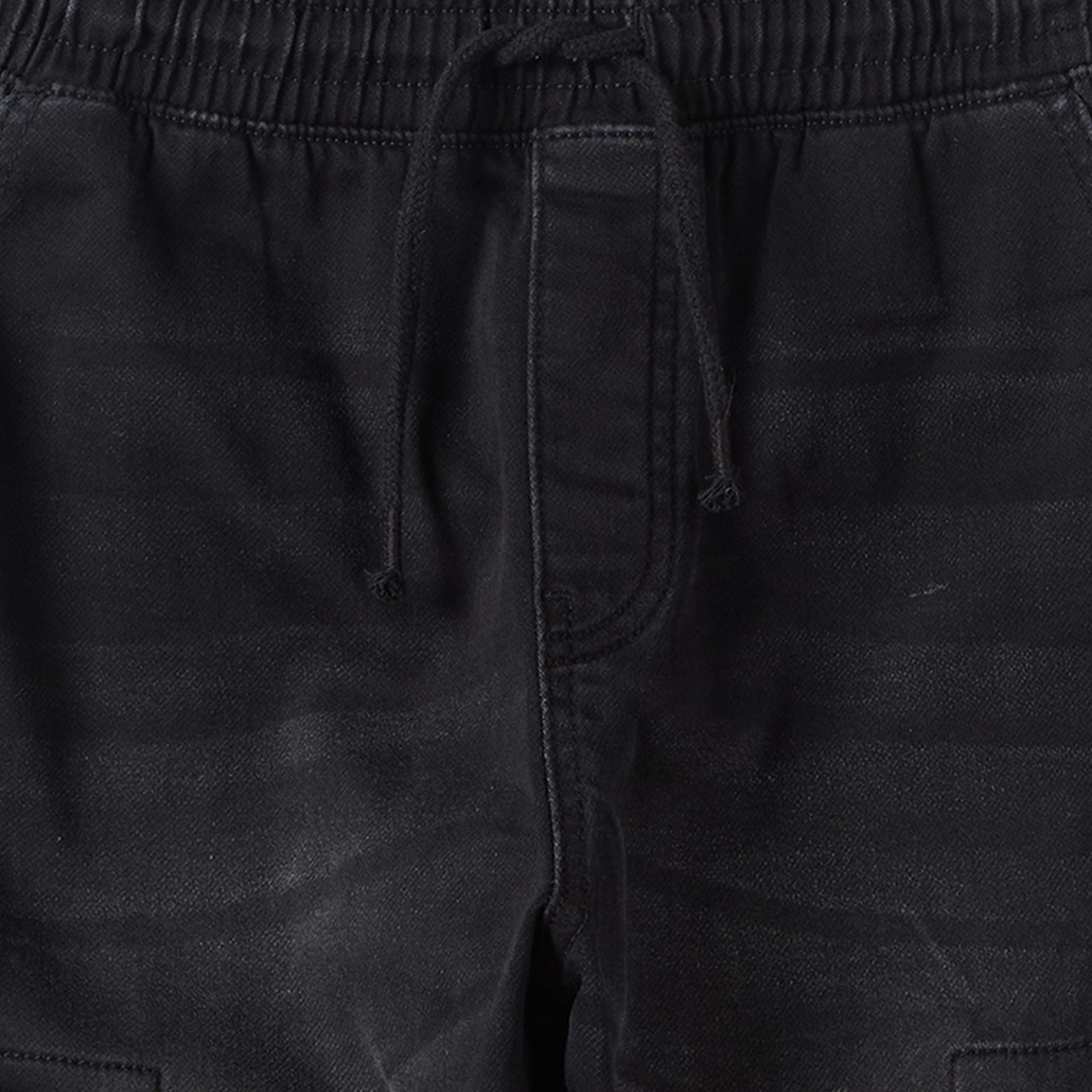 Lee Cooper Cotton Cargo Jeans with Elasticated Drawstring Waist-boys-clothing-bottoms-jeans-image-4