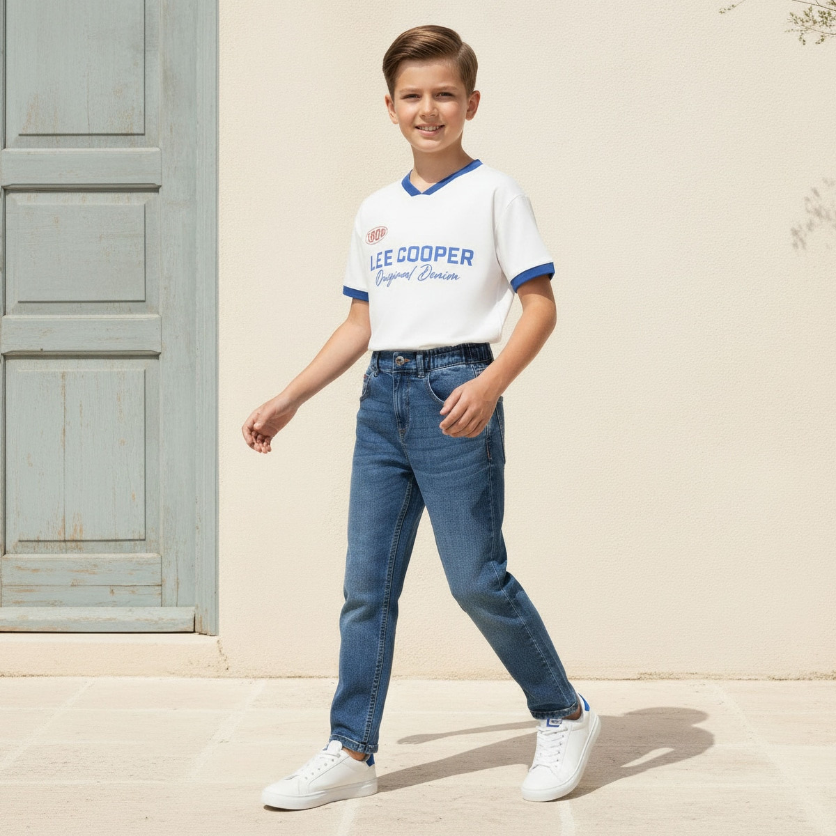 Lee Cooper Mid-Rise Jeans with Pockets-boys-clothing-bottoms-jeans-image-2