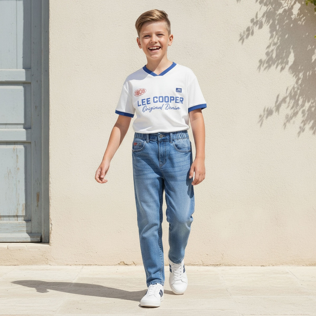 Lee Cooper Mid-Rise Jeans with Pockets-boys-clothing-bottoms-jeans-image-2