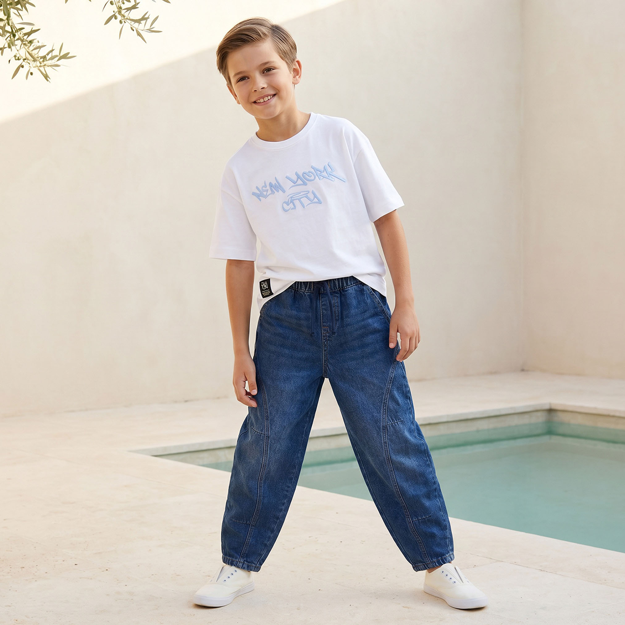 Lee Cooper Drawstring Waistband Jeans with Pockets-boys-clothing-bottoms-jeans-image-3