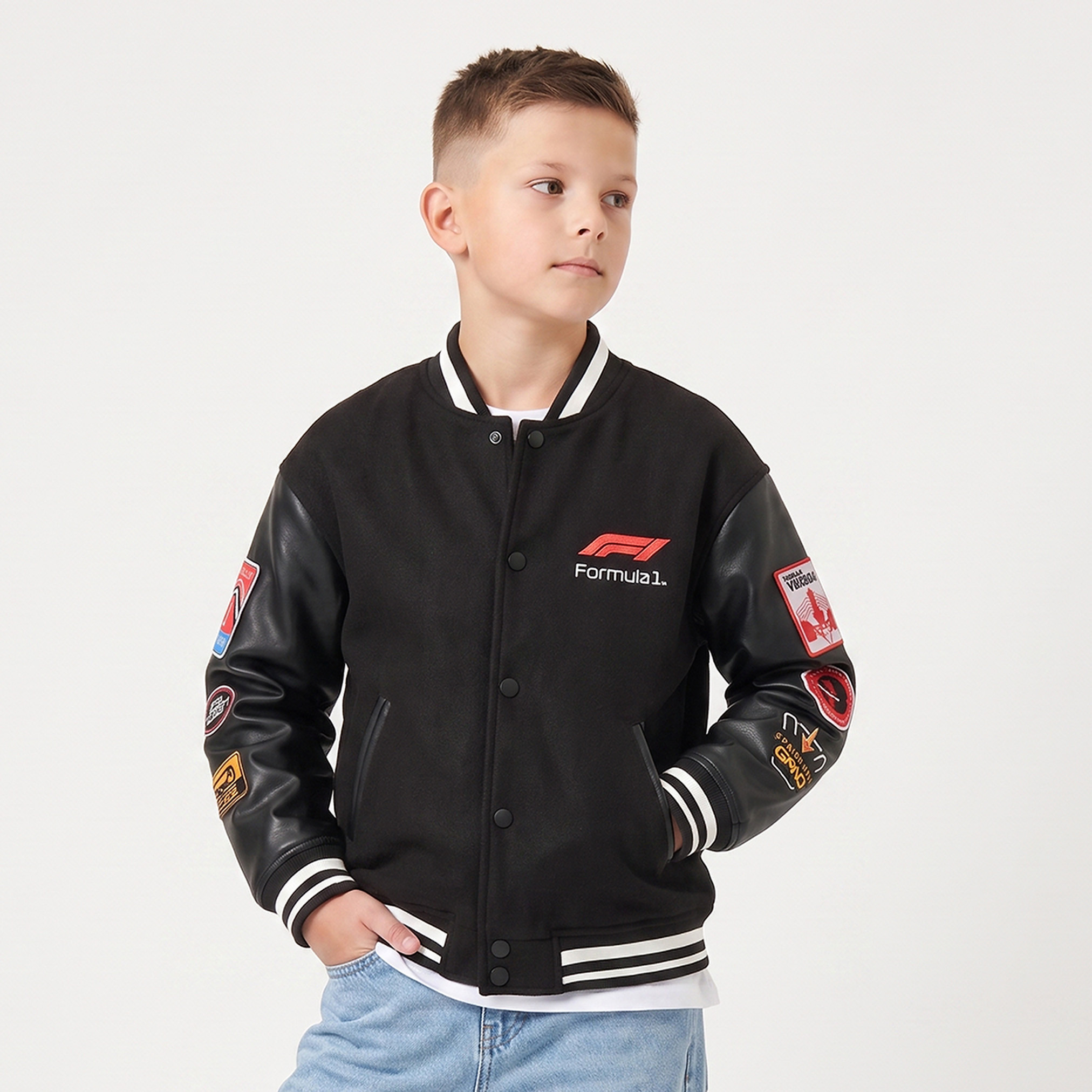 جاكيت فارسيتي بإغلاق أزرار من إف 1-boys-clothing-jacketsandcoats-image-1