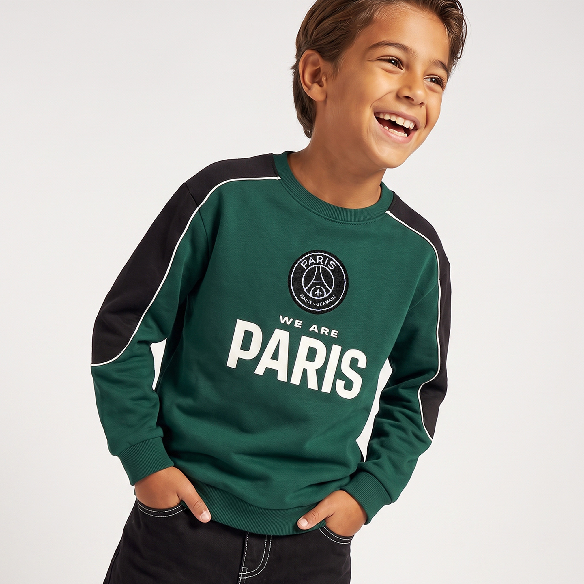 سويت شيرت بأكمام طويلة وطبعات باريس سان جيرمان-boys-clothing-winterwear-sweatshirts-image-1