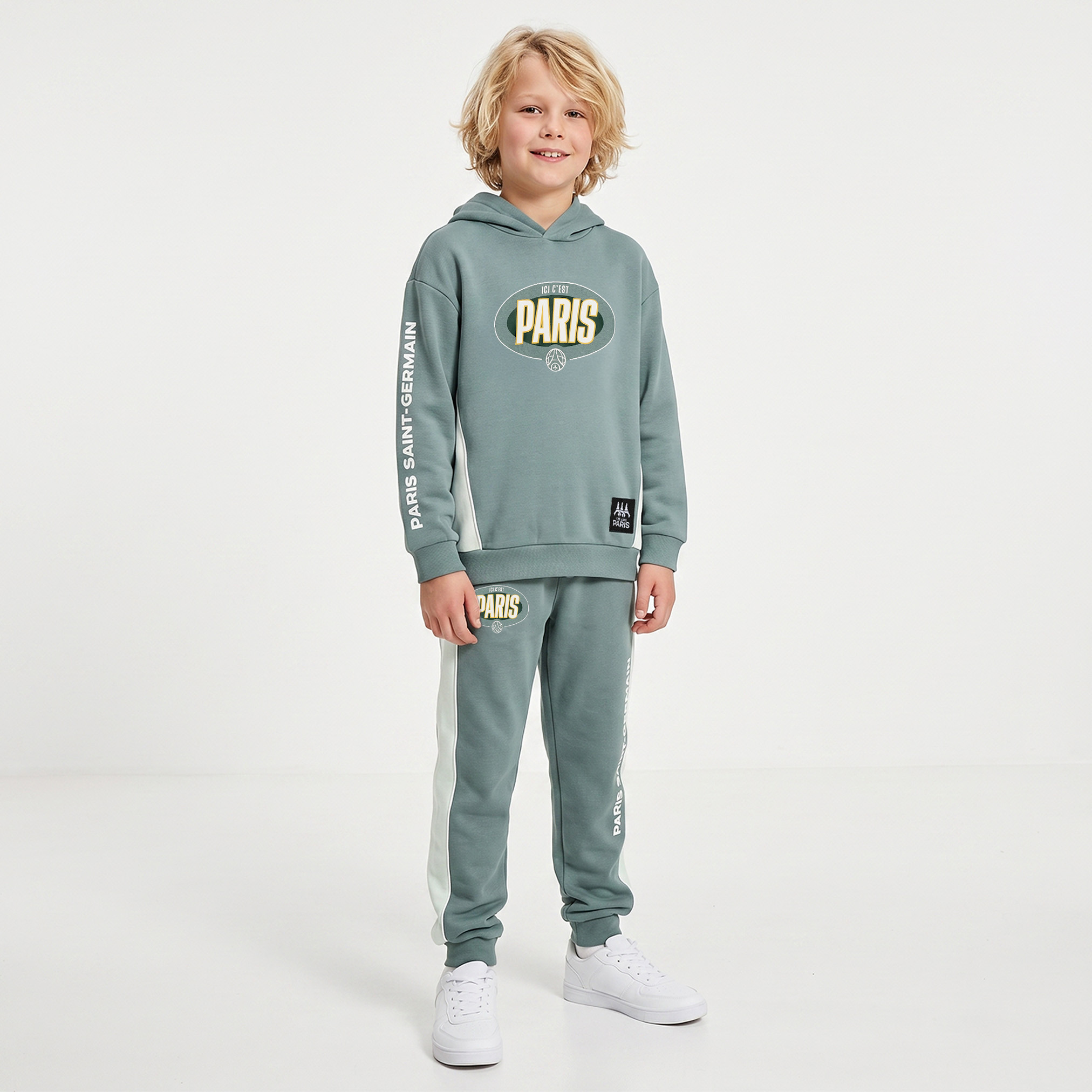 Paris Saint - Germain Hoodie Long Sleeves Sweatshirt and Joggers Set with Pocket-boys-clothing-setsandcoords-image-1