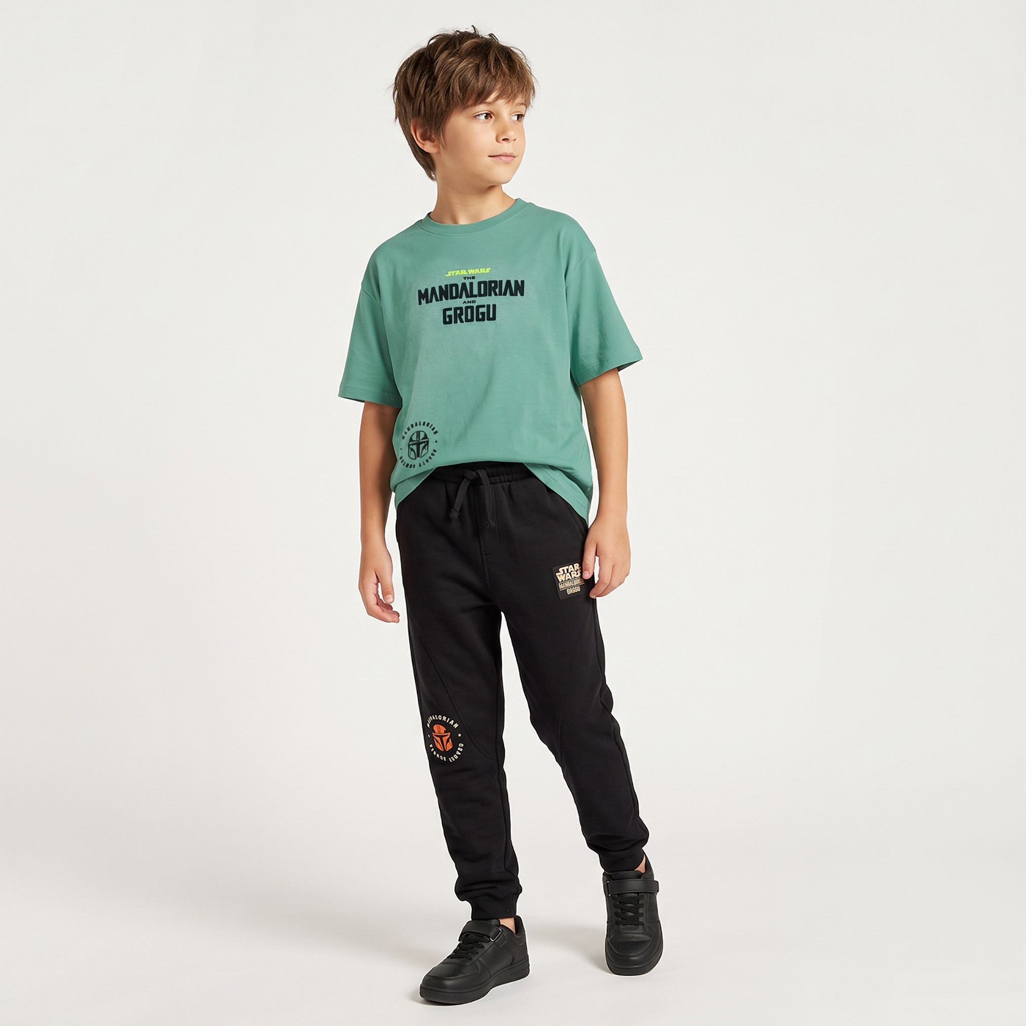 Disney Crew Neck Short Sleeves T-shirt with Grogu Print-boys-clothing-tshirtsandpolos-image-5