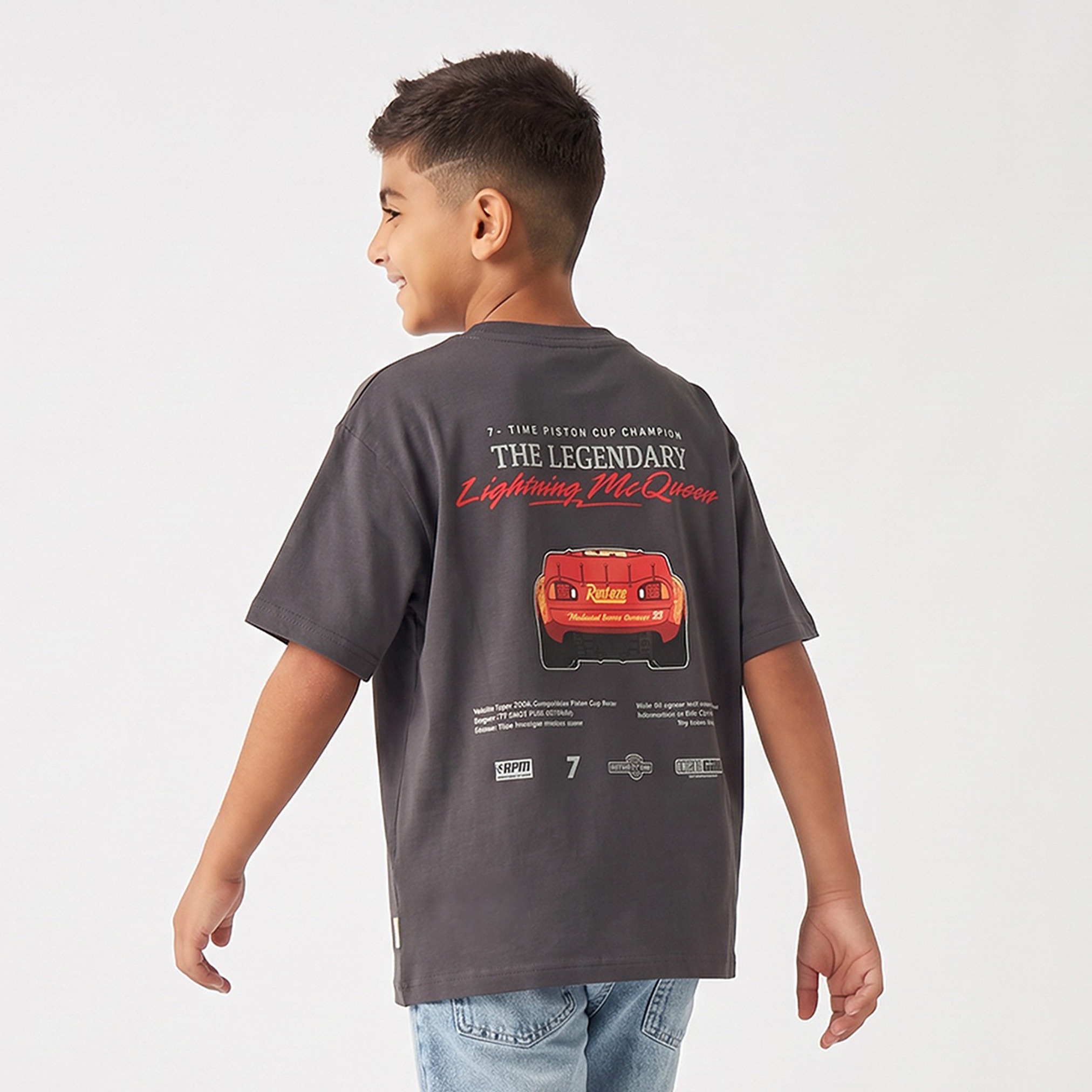 Disney Crew Neck Short Sleeves T-shirt with Lightning McQueen Print-boys-clothing-tshirtsandpolos-image-2