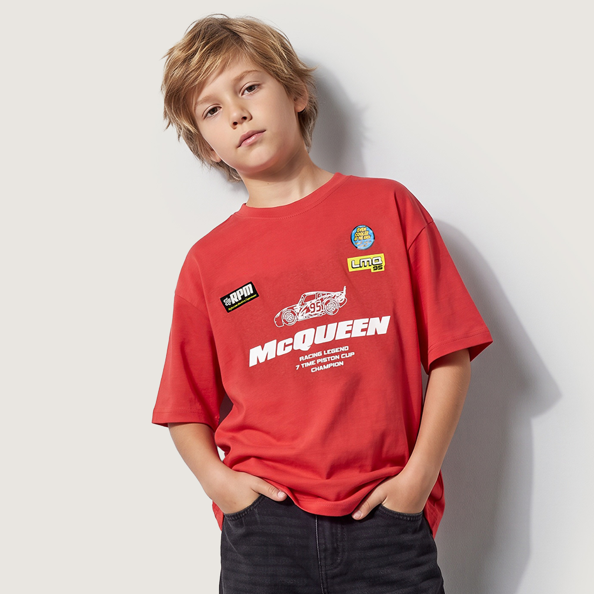 Disney Crew Neck Long Sleeves T-shirt with Lightning McQueen Print-boys-clothing-tshirtsandpolos-image-1