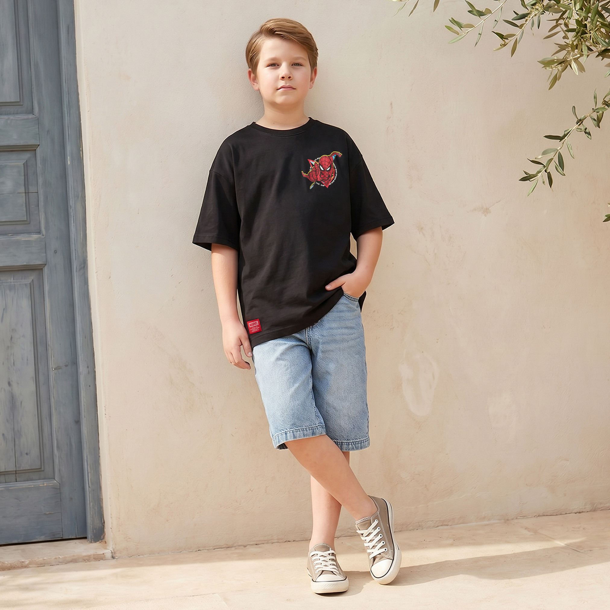 Crew Neck Short Sleeves T-shirt with Spider-Man Print-boys-clothing-tshirtsandpolos-image-5