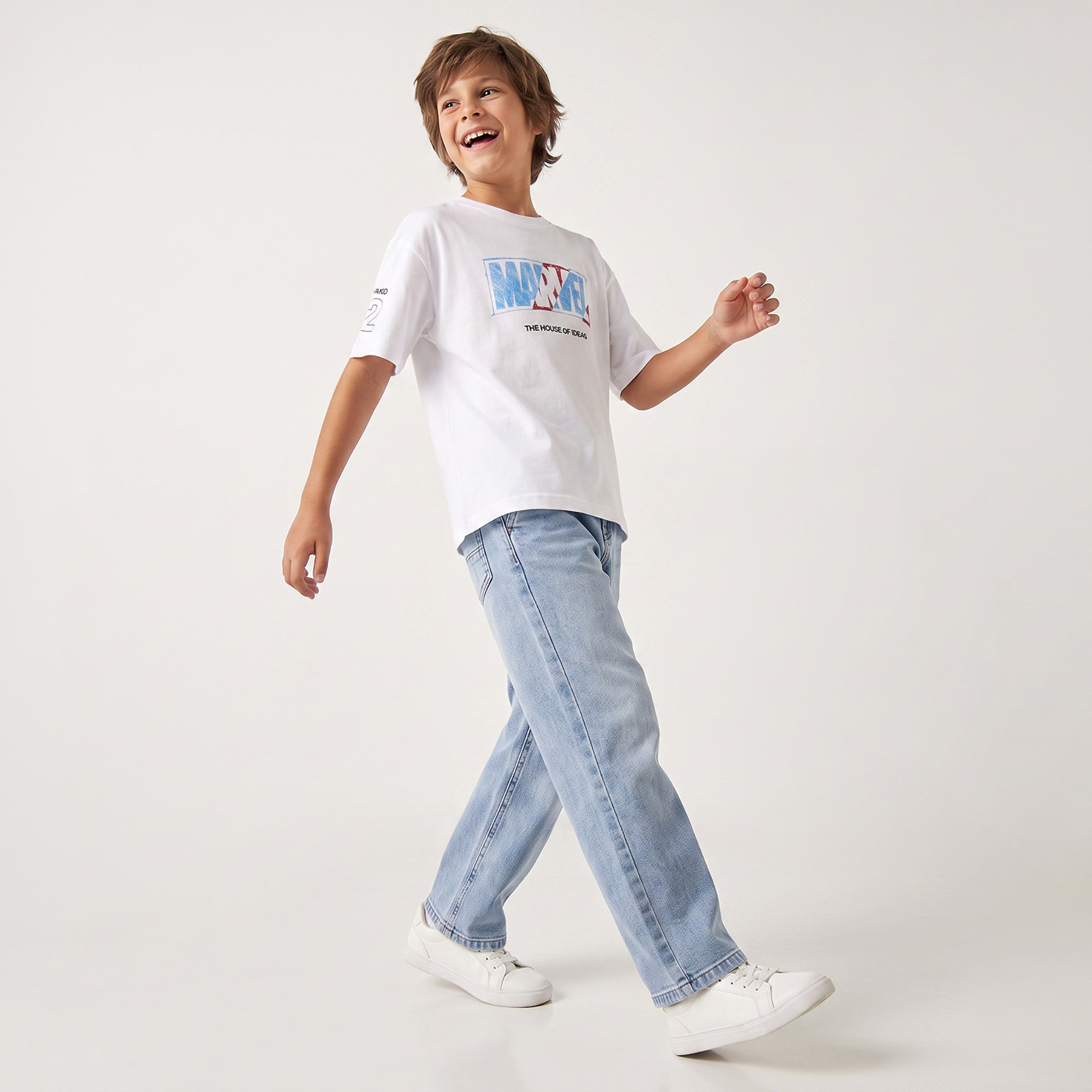 Crew Neck Short Sleeves T-shirt with Spider-Man Print-boys-clothing-tshirtsandpolos-image-5