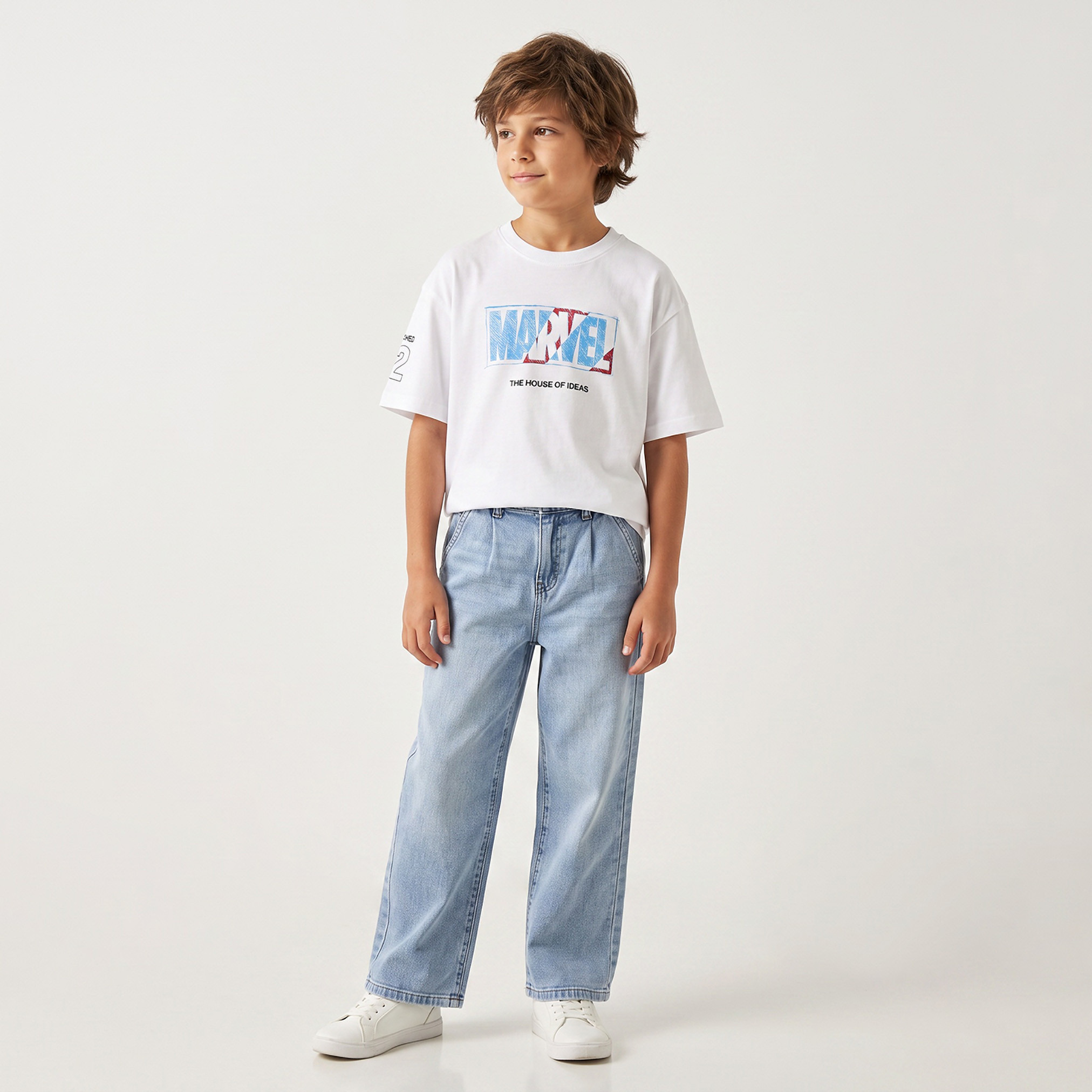 Crew Neck Short Sleeves T-shirt with Spider-Man Print-boys-clothing-tshirtsandpolos-image-2