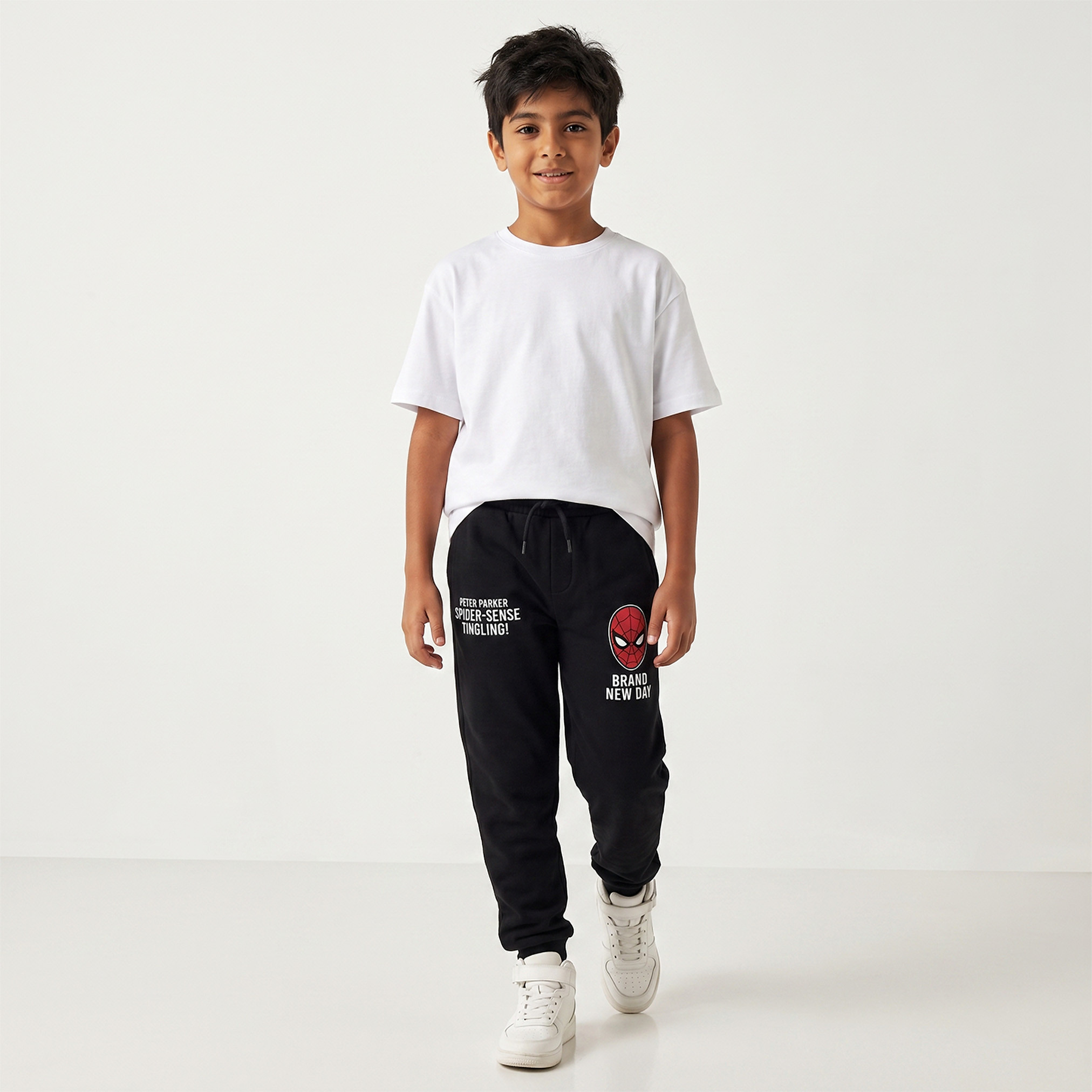Drawstring Waist Joggers with Spider-Man Print-boys-clothing-bottoms-joggersandtrackpants-image-4