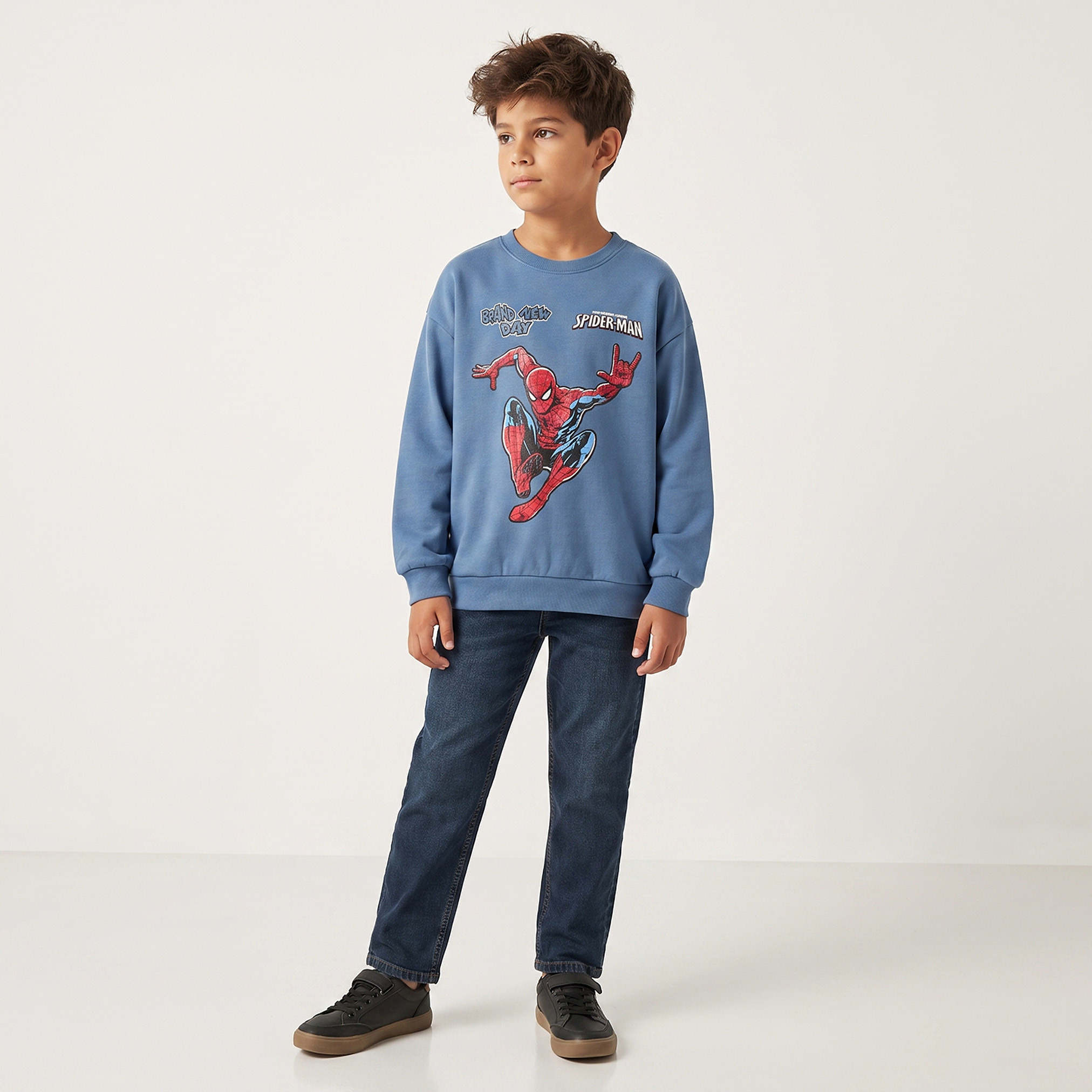 سويت شيرت بأكمام طويلة بطبعة سبايدر مان-boys-clothing-winterwear-sweatshirts-image-3