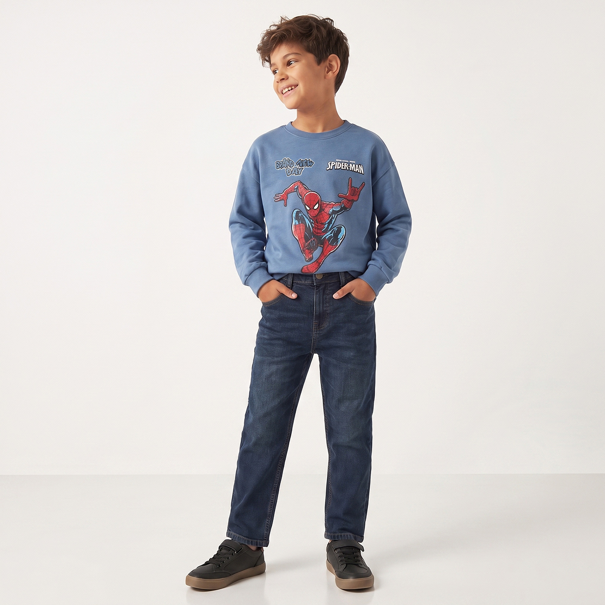 سويت شيرت بأكمام طويلة بطبعة سبايدر مان-boys-clothing-winterwear-sweatshirts-image-5