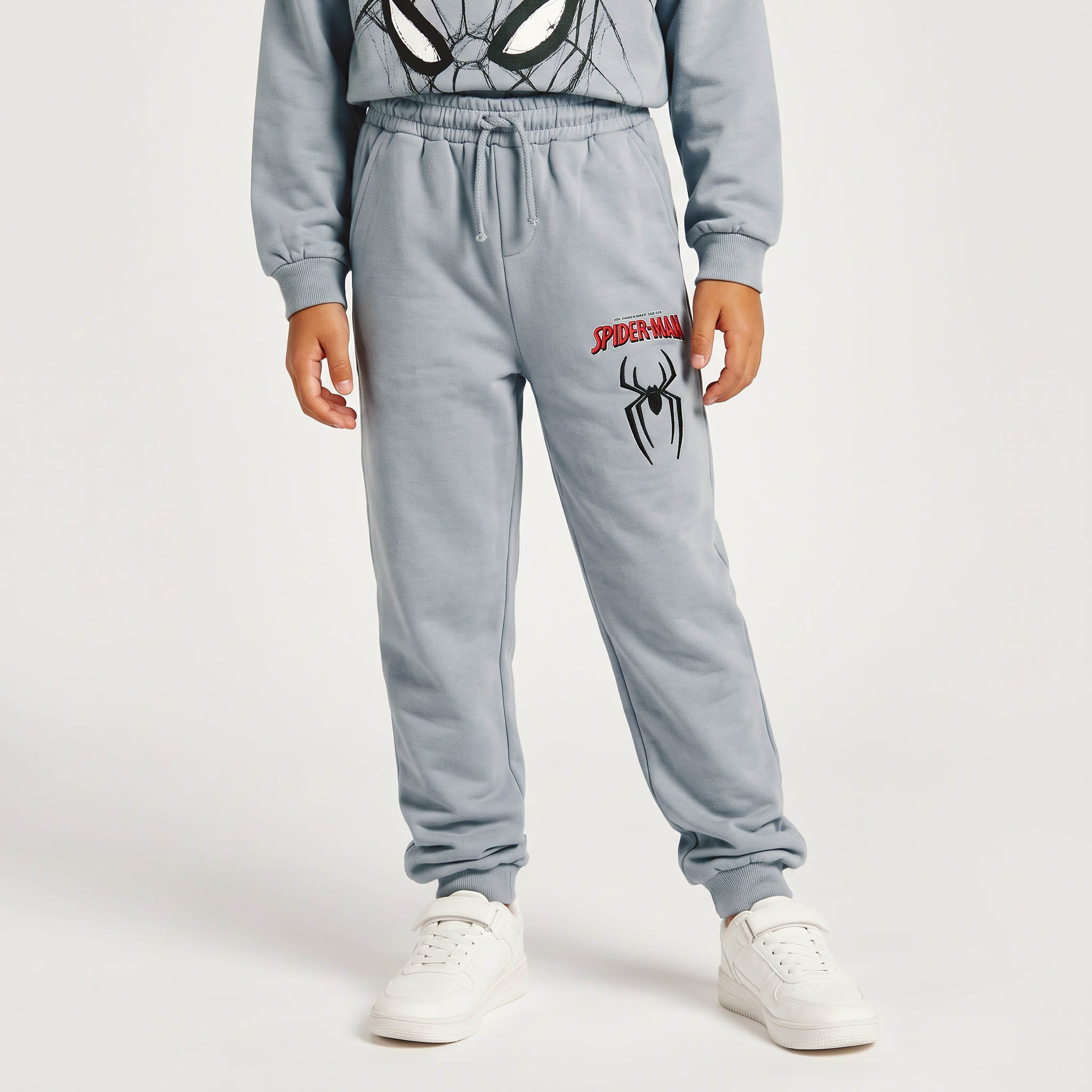 Crew Neck Long Sleeves Sweatshirt and Joggers Set with Spider-Man Print-boys-clothing-setsandcoords-image-3