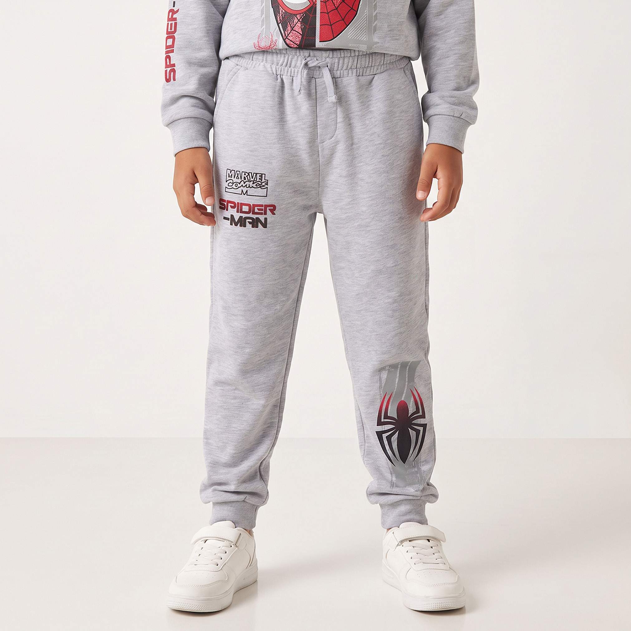 Crew Neck Long Sleeves Sweatshirt and Joggers Set with Spider-Man Print-boys-clothing-setsandcoords-image-3