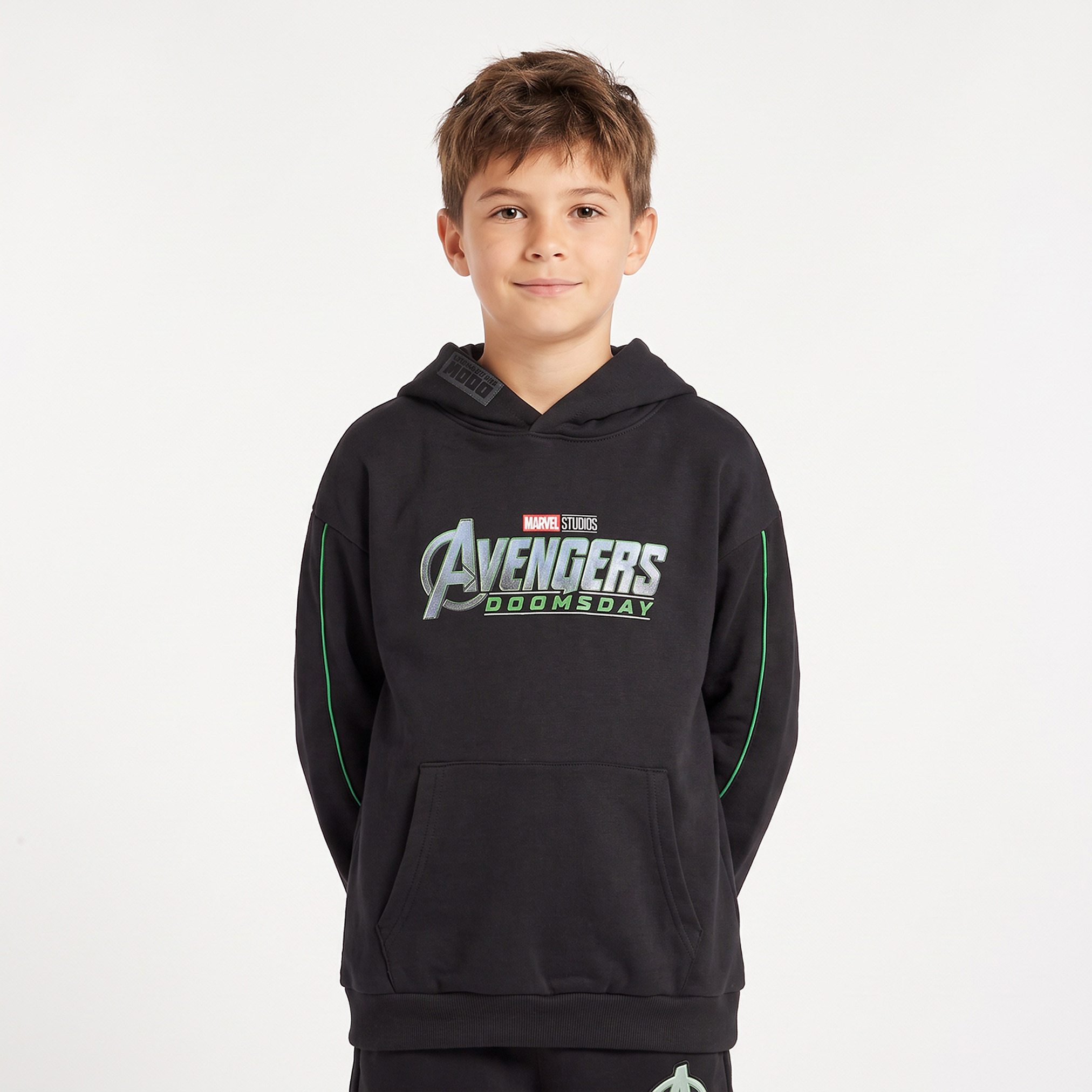Hooded Long Sleeves Sweatshirt and Joggers Set with Avengers Print-boys-clothing-setsandcoords-image-2