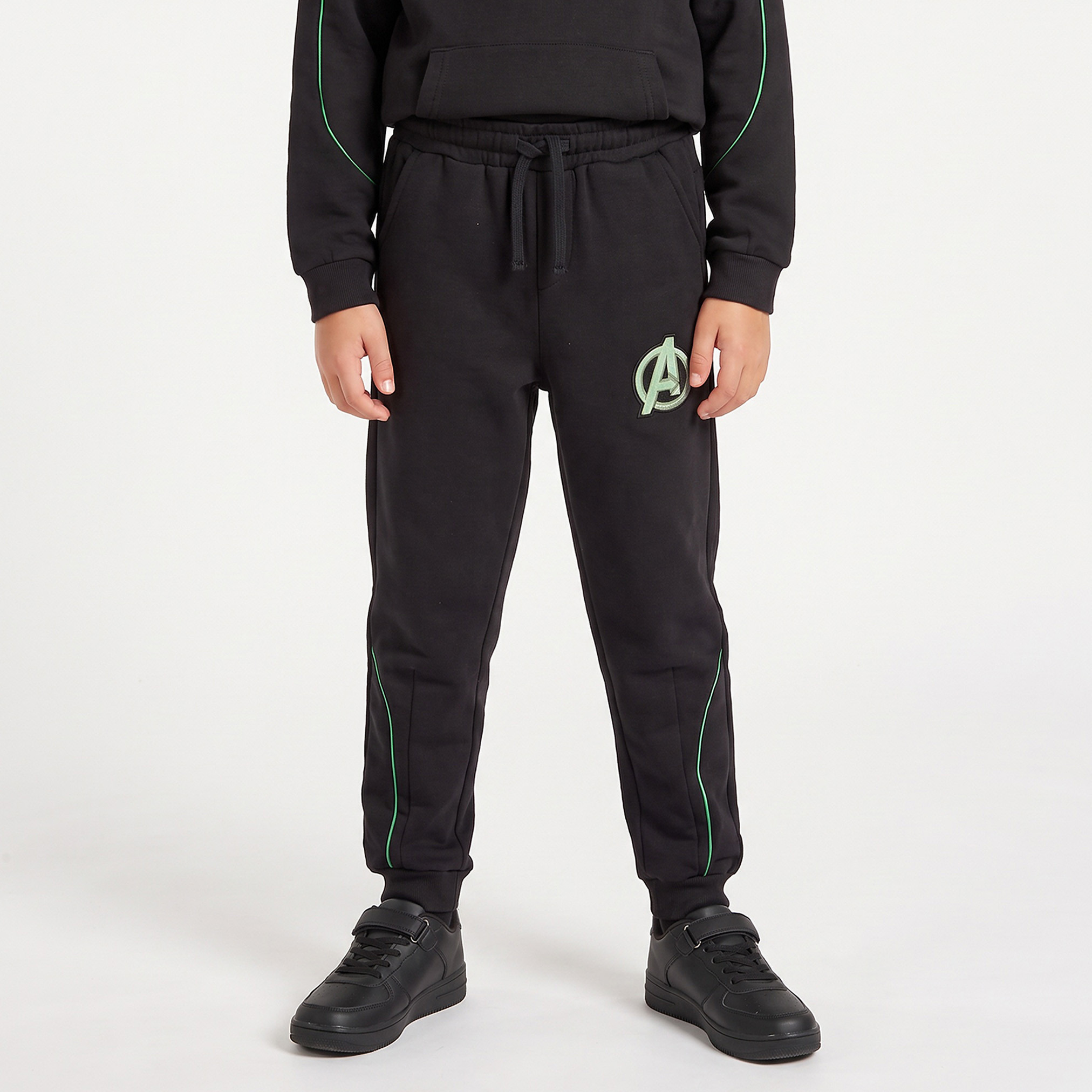 Hooded Long Sleeves Sweatshirt and Joggers Set with Avengers Print-boys-clothing-setsandcoords-image-3