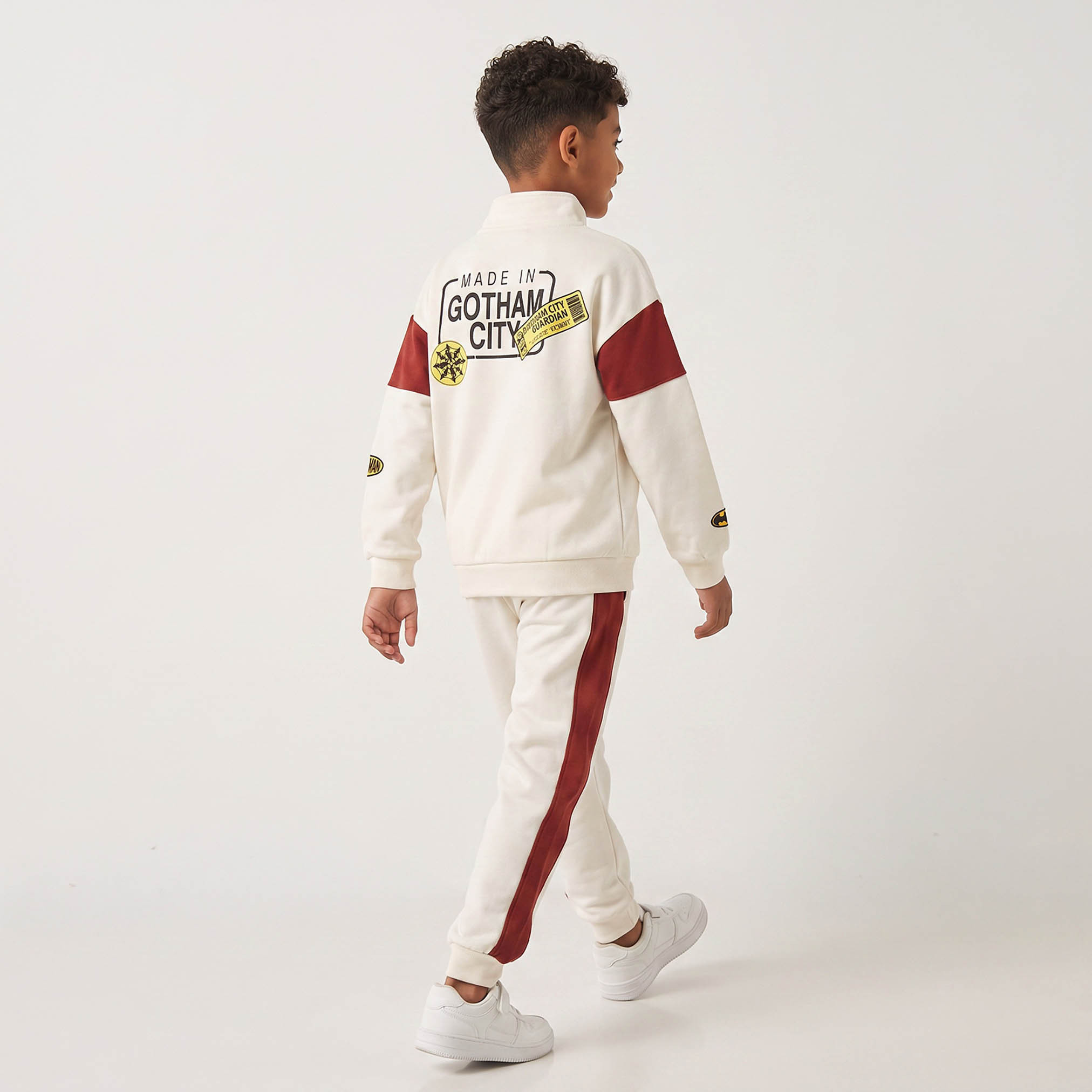 High Neck Long Sleeves Sweatshirt and Joggers Set with Batman Print-boys-clothing-setsandcoords-image-2