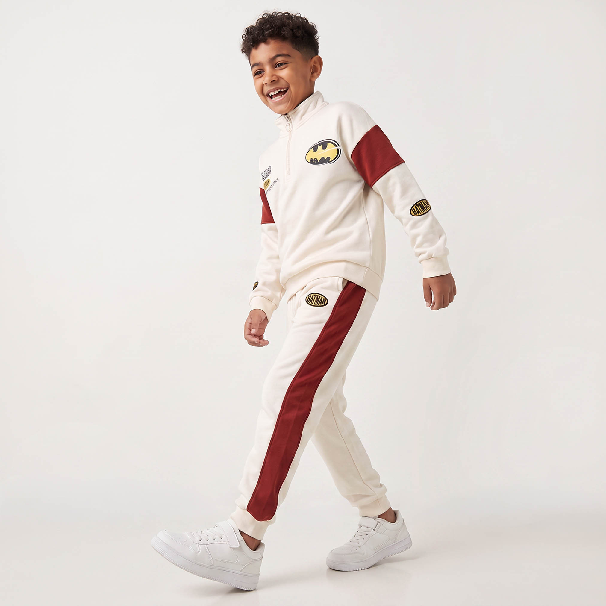 High Neck Long Sleeves Sweatshirt and Joggers Set with Batman Print-boys-clothing-setsandcoords-image-5