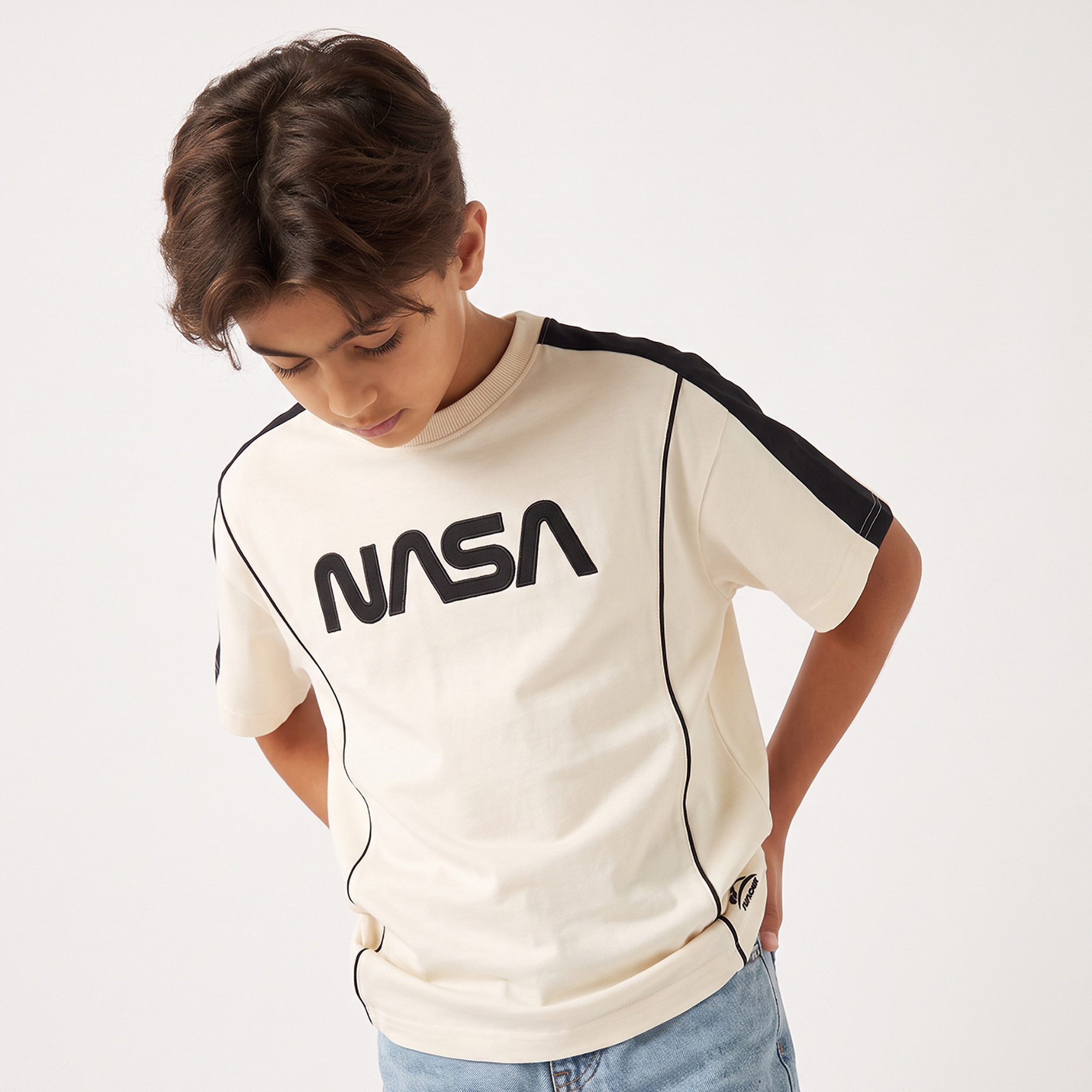تيشيرت بياقة ضيقة وأكمام قصيرة من ناسا-boys-clothing-tshirtsandpolos-image-1