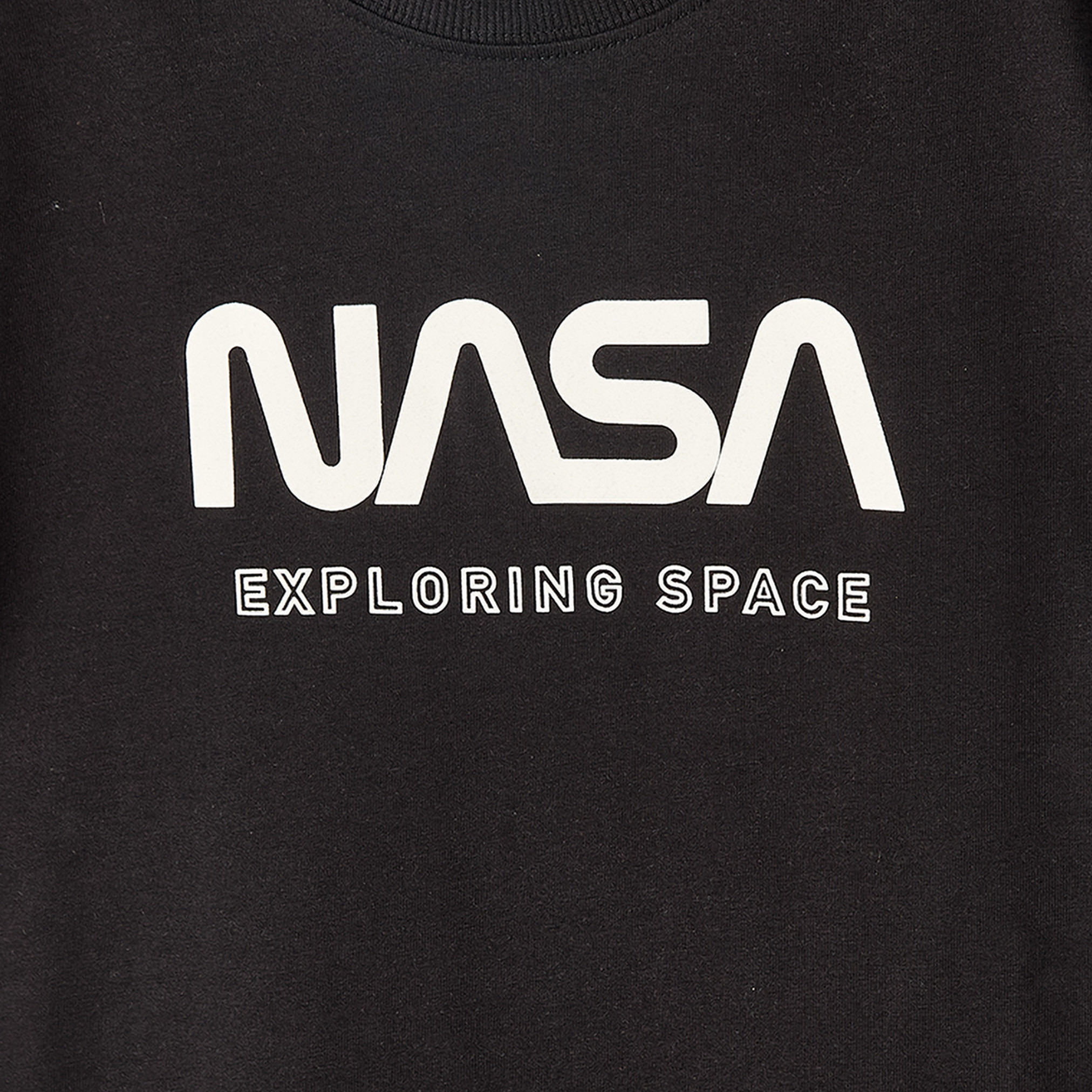 NASA Crew Neck Short Sleeves T-shirt with Logo Print-boys-clothing-tshirtsandpolos-image-4