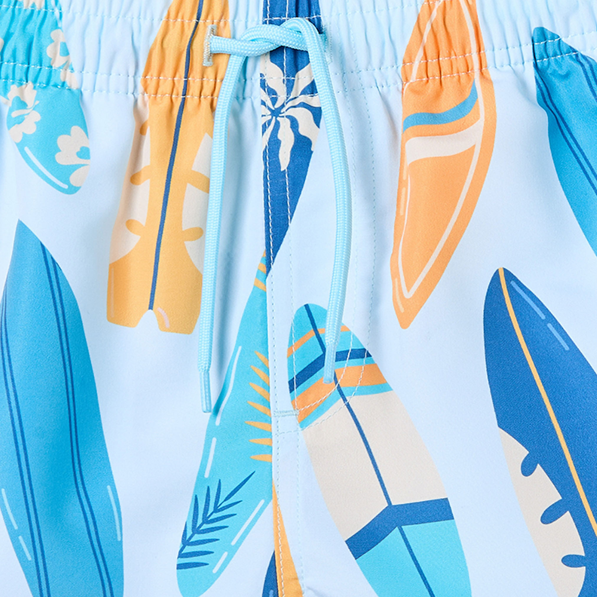 Juniors Boys Surf Board Print Swim Shorts-boys-clothing-sportswear-swimwear-image-4