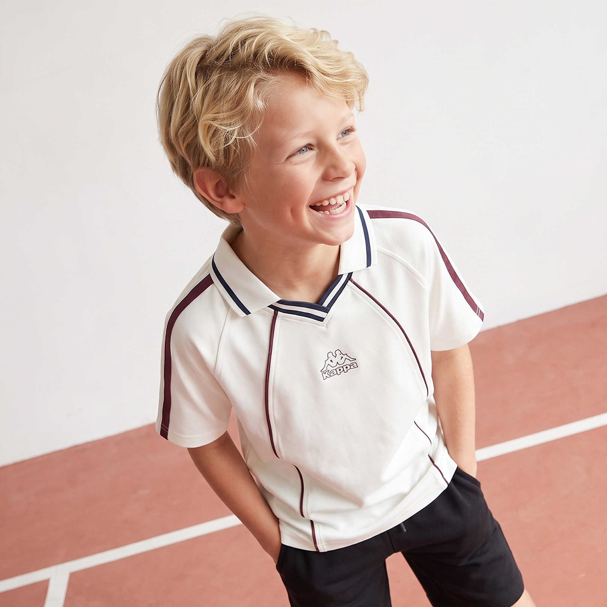 تيشيرت بولو بأكمام قصيرة وياقة وزينة خيوط بارزة من كابا-boys-clothing-tshirtsandpolos-image-1