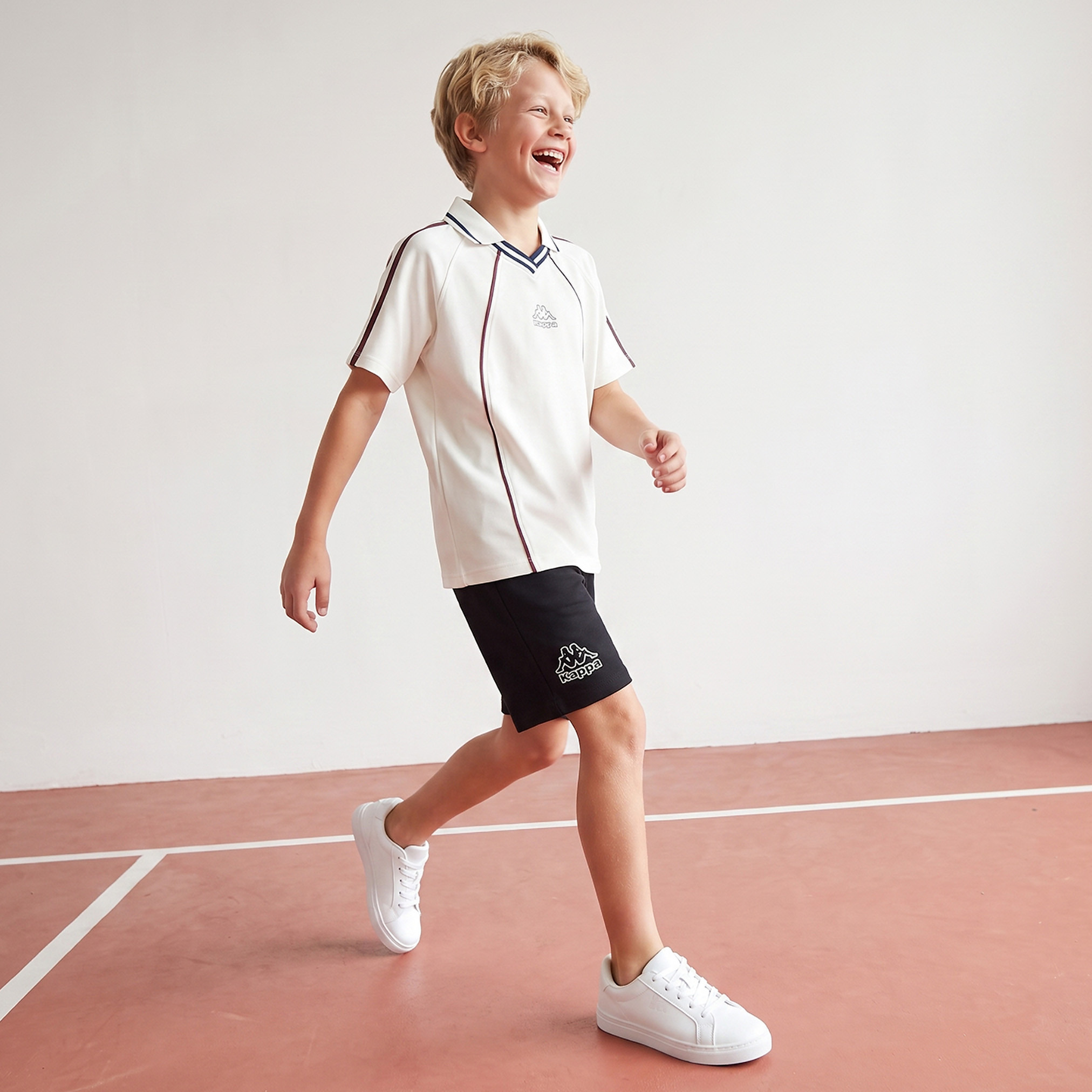 تيشيرت بولو بأكمام قصيرة وياقة وزينة خيوط بارزة من كابا-boys-clothing-tshirtsandpolos-image-2