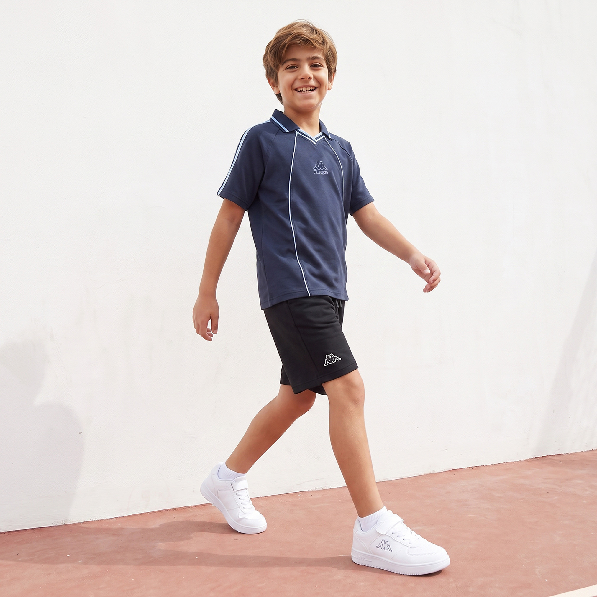 تيشيرت بولو بياقة وأكمام قصيرة وخيوط بارزة من كابا-boys-clothing-tshirtsandpolos-image-5