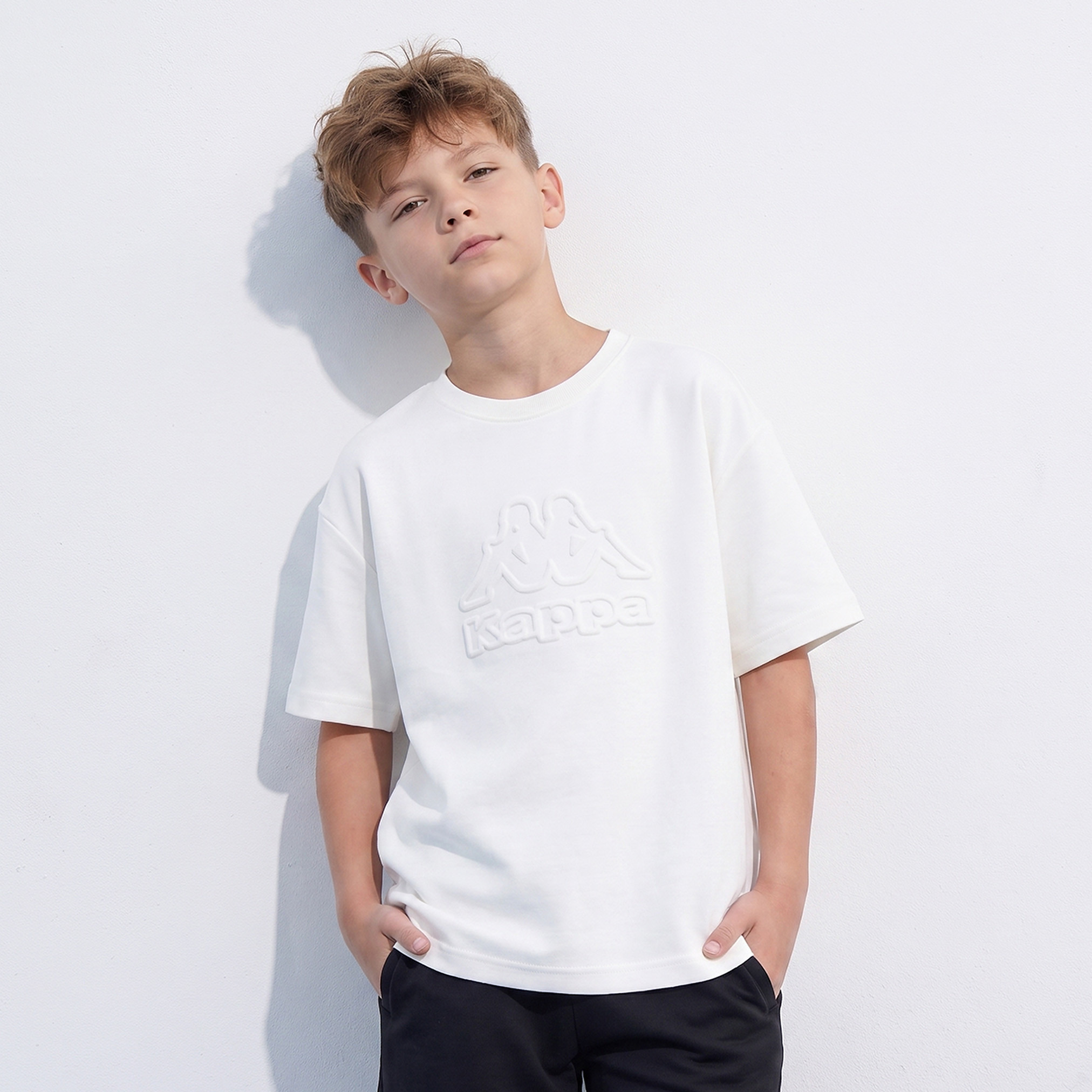 Kappa Crew Neck Short Sleeves T-shirt with Logo Embossing-boys-clothing-tshirtsandpolos-image-1