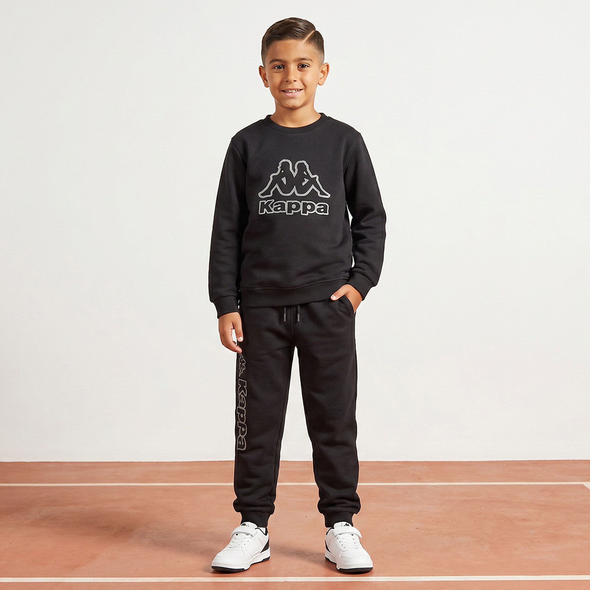 بنطلون رياضي بخصر برباط وطبعات الشعار من كابا-boys-clothing-bottoms-joggersandtrackpants-image-2