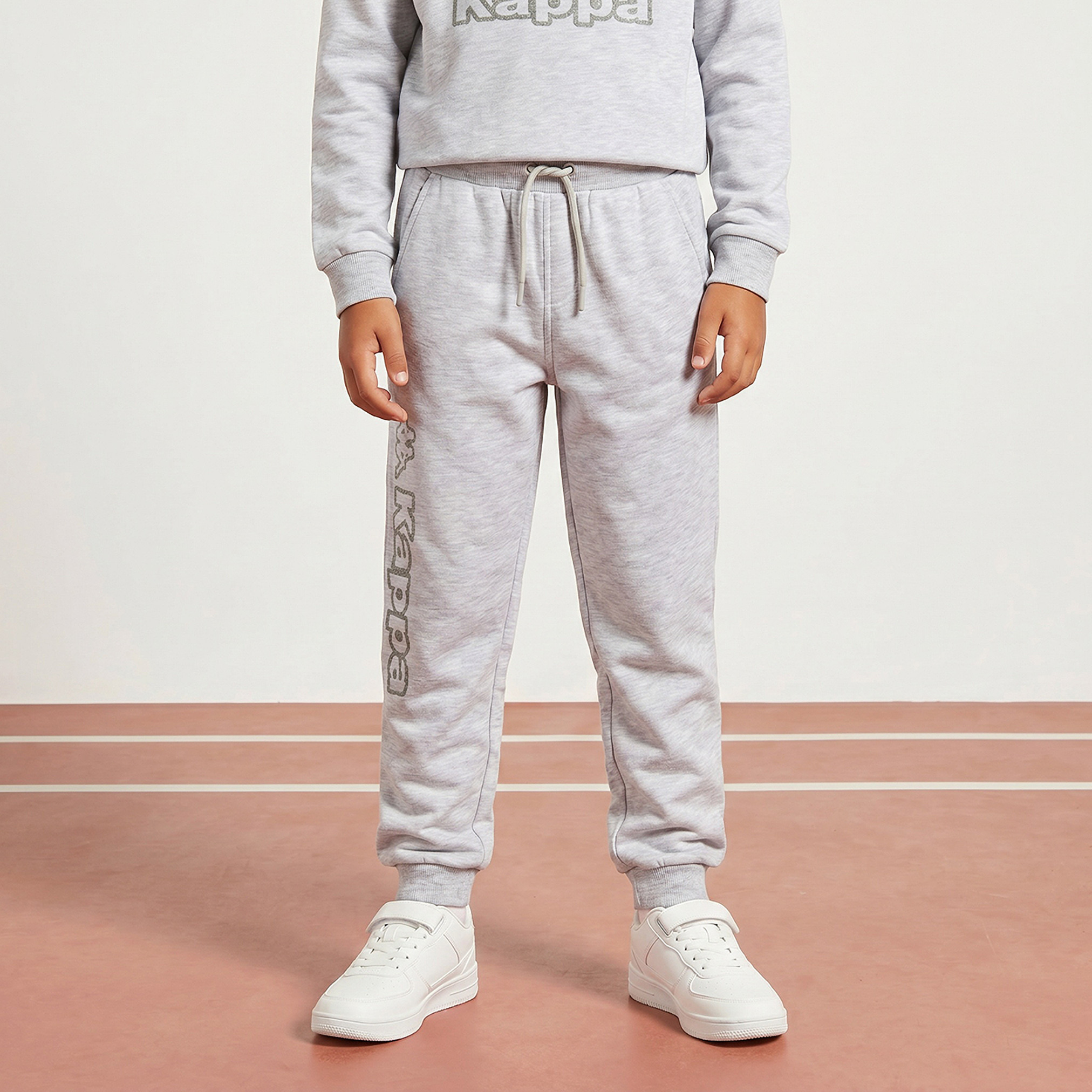 Kappa Drawstring Waistband Joggers with Logo Print-boys-clothing-bottoms-joggersandtrackpants-image-1