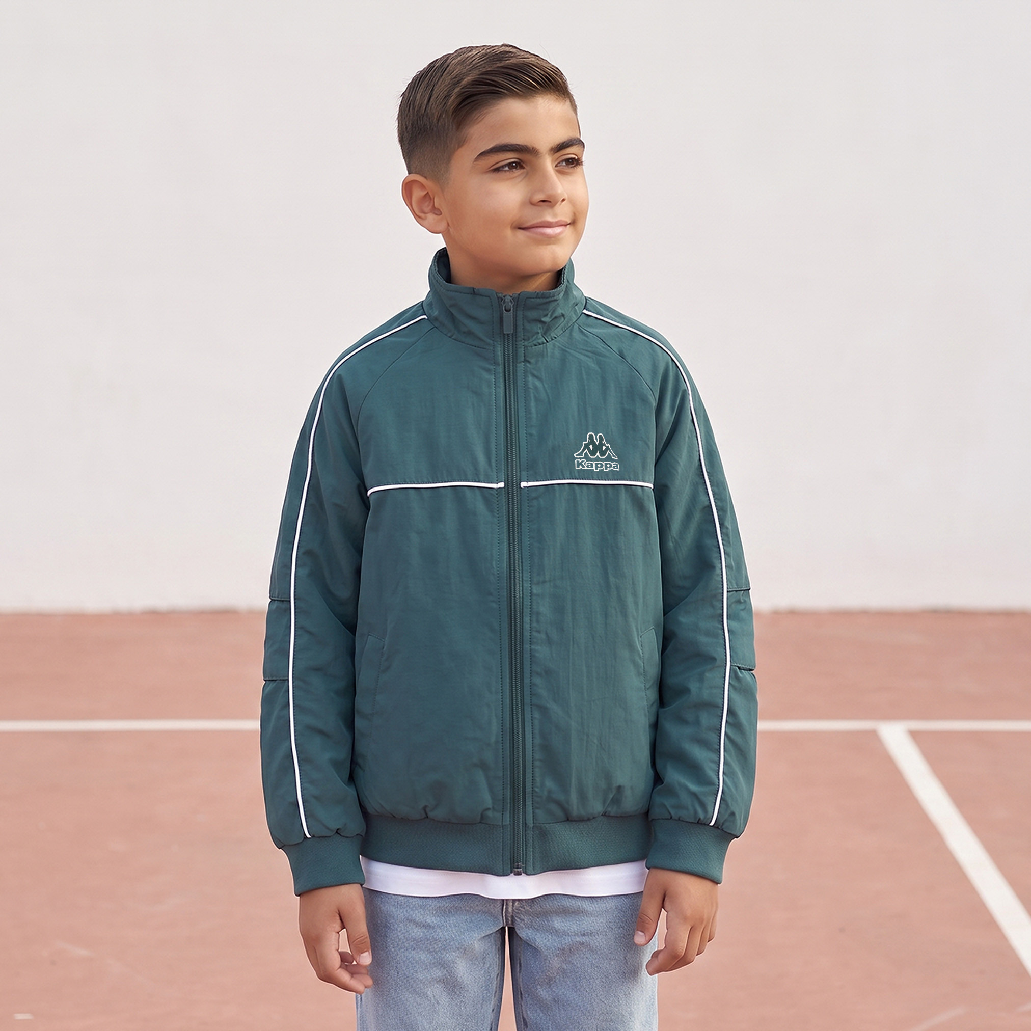 جاكيت بطبعات شعار وتفاصيل حواف متباينة من كابا-boys-clothing-jacketsandcoats-image-6
