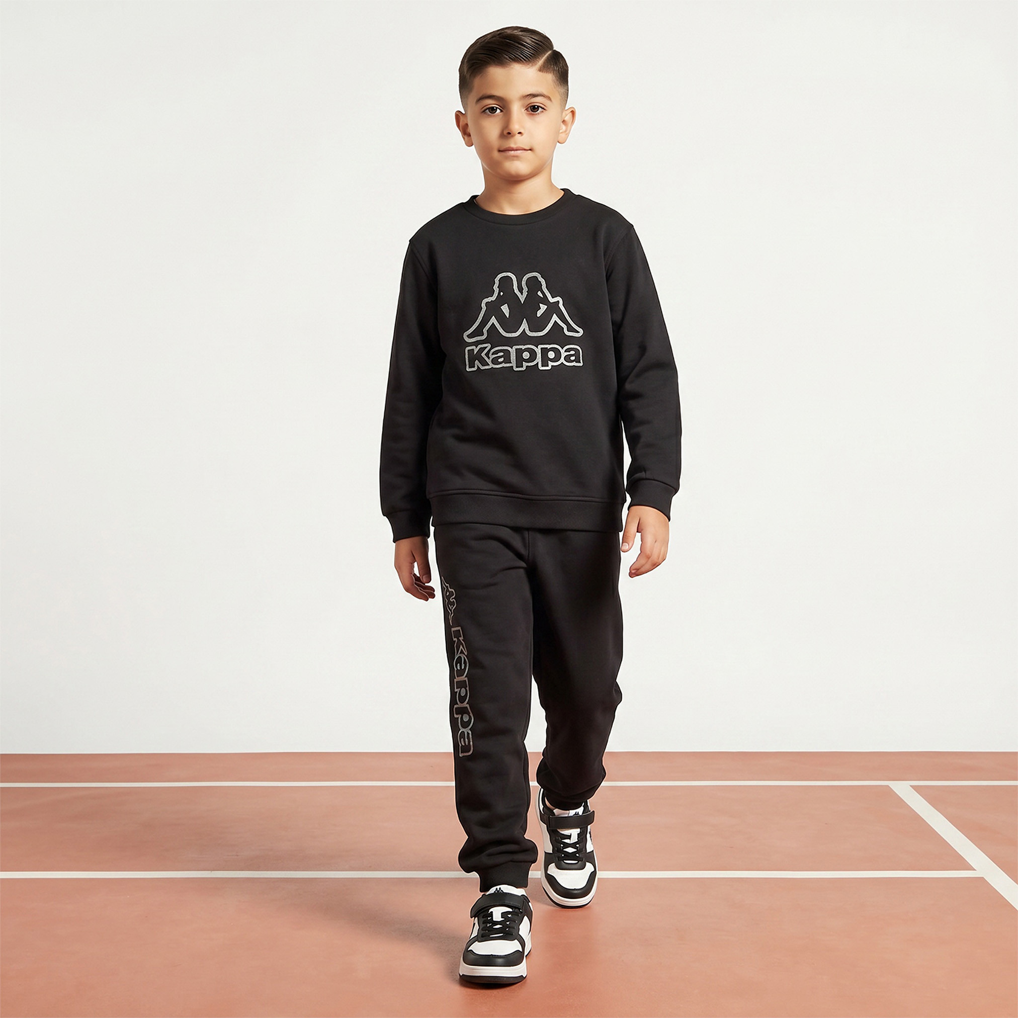 Kappa Crew Neck Sweatshirt with Logo Print-boys-clothing-winterwear-sweatshirts-image-2