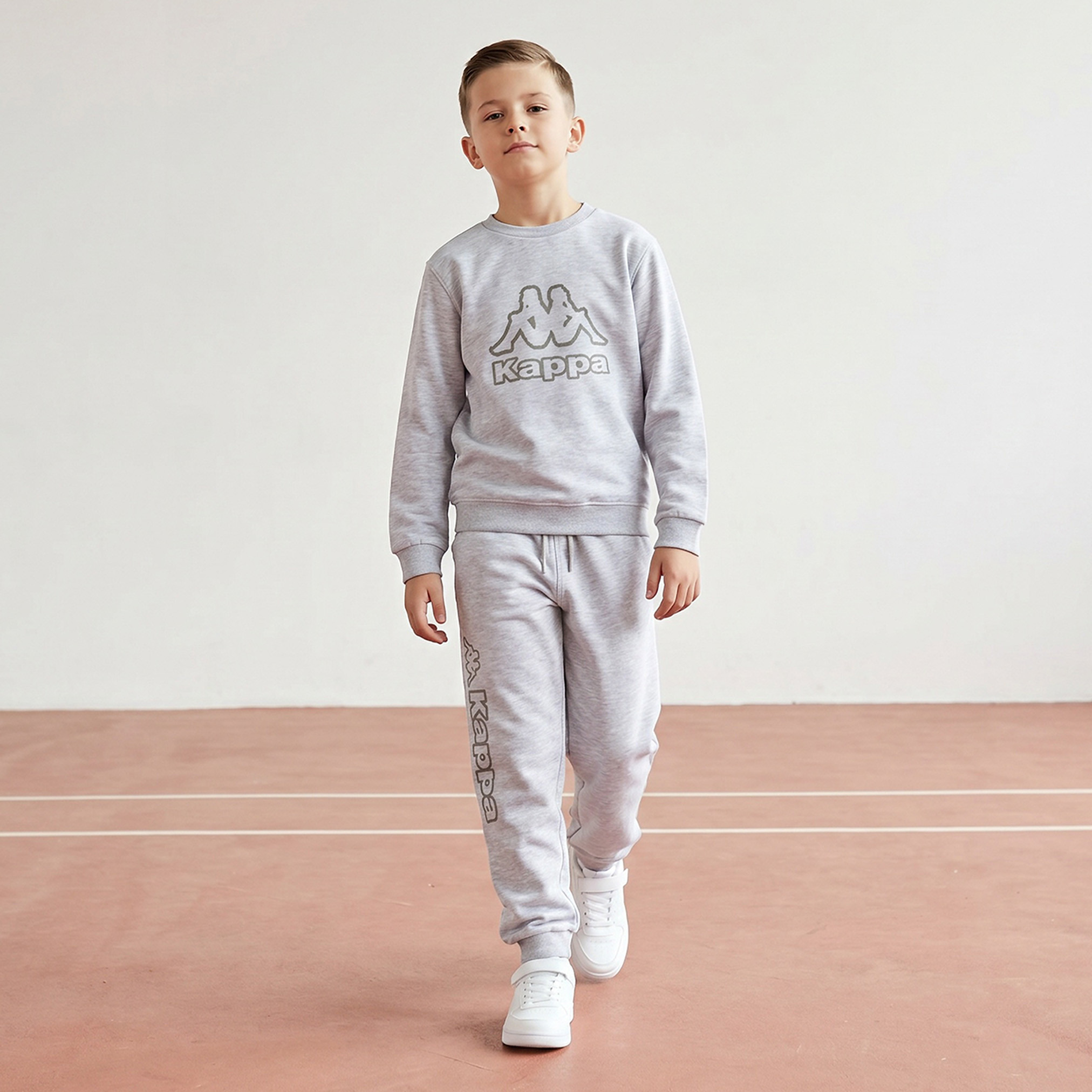 Kappa Crew Neck Sweatshirt with Logo Print-boys-clothing-winterwear-sweatshirts-image-2
