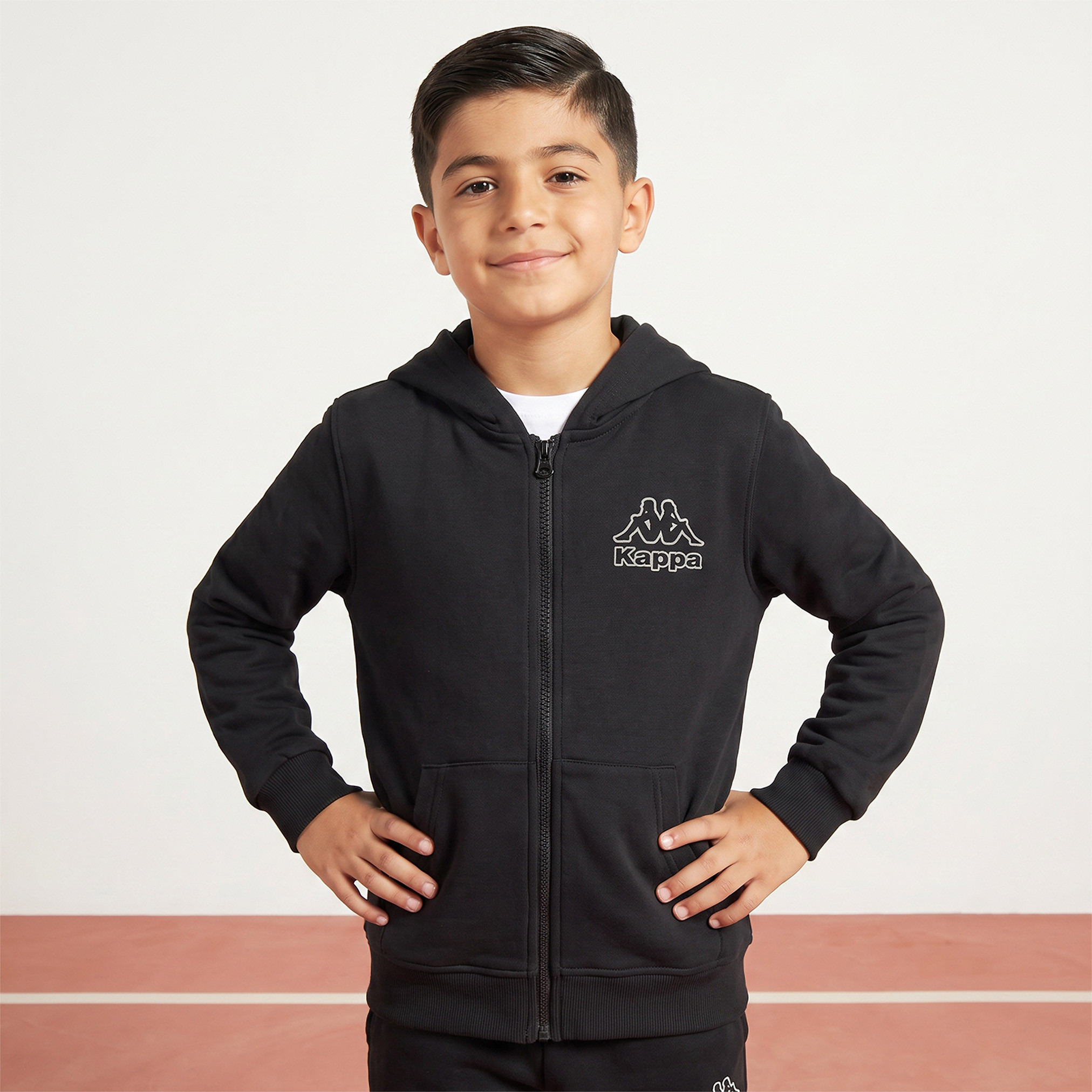 Kappa Hooded Sweatshirt with Long Sleeves-boys-clothing-winterwear-sweatshirts-image-1