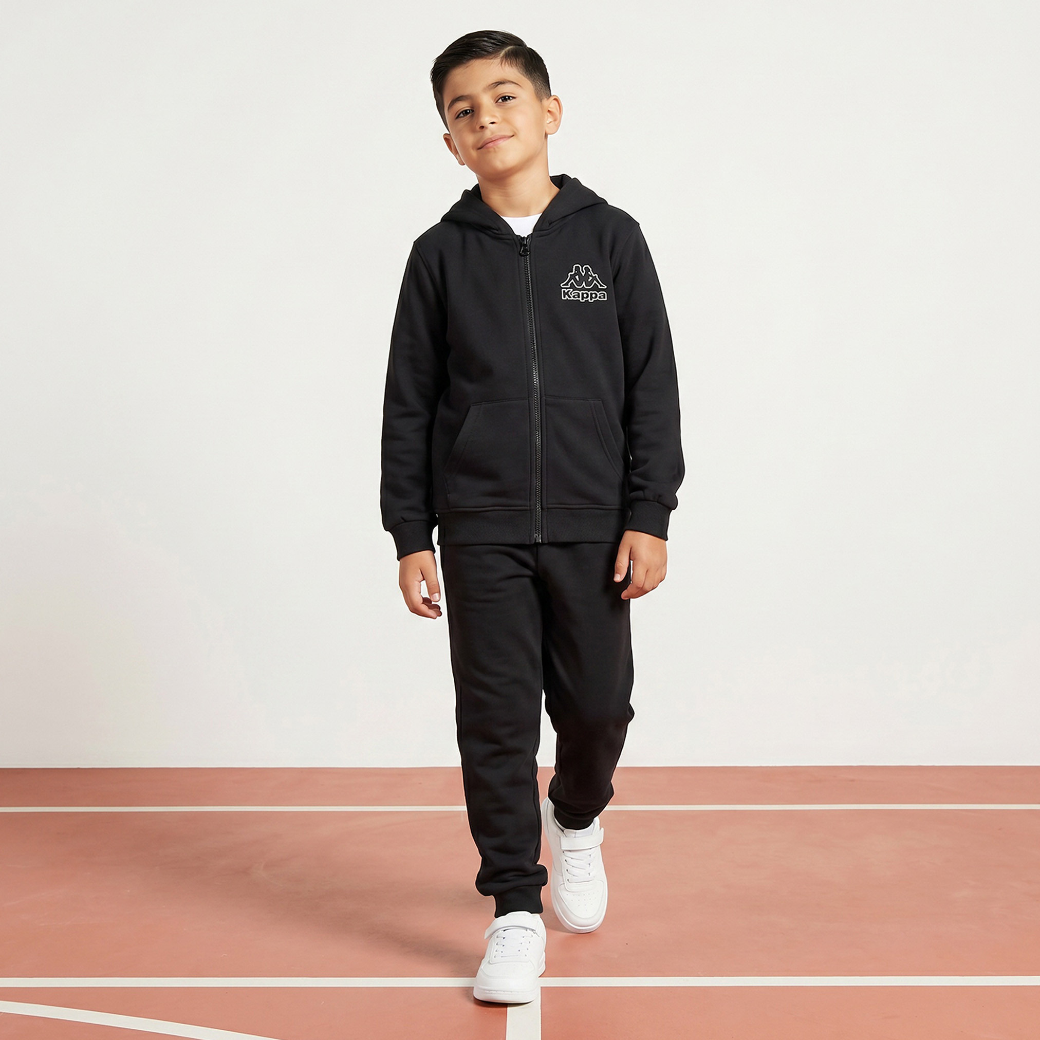 Kappa Hooded Sweatshirt with Long Sleeves-boys-clothing-winterwear-sweatshirts-image-2