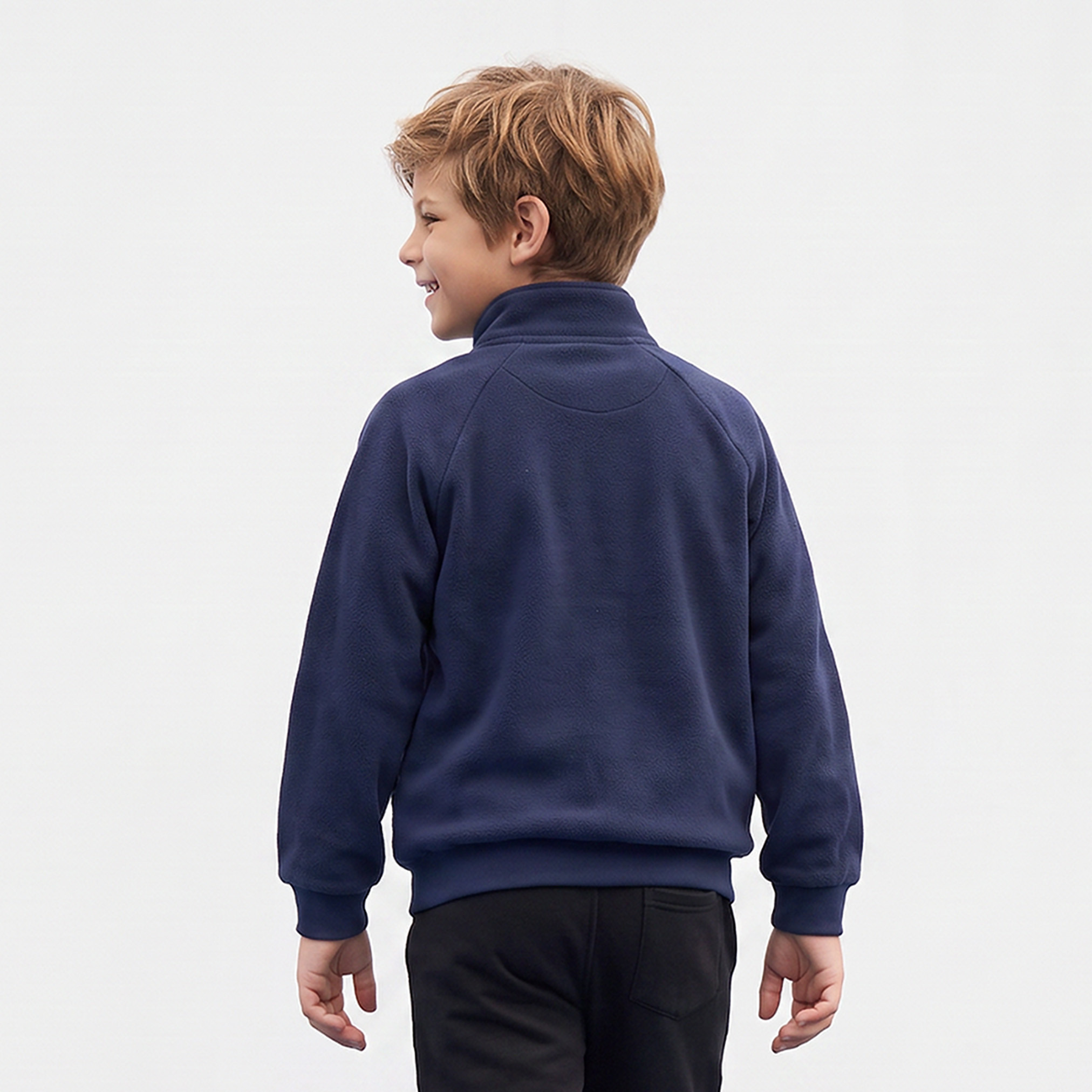 Kappa Logo Embroidered Sweatshirt with Long Sleeves-boys-clothing-winterwear-sweatshirts-image-2