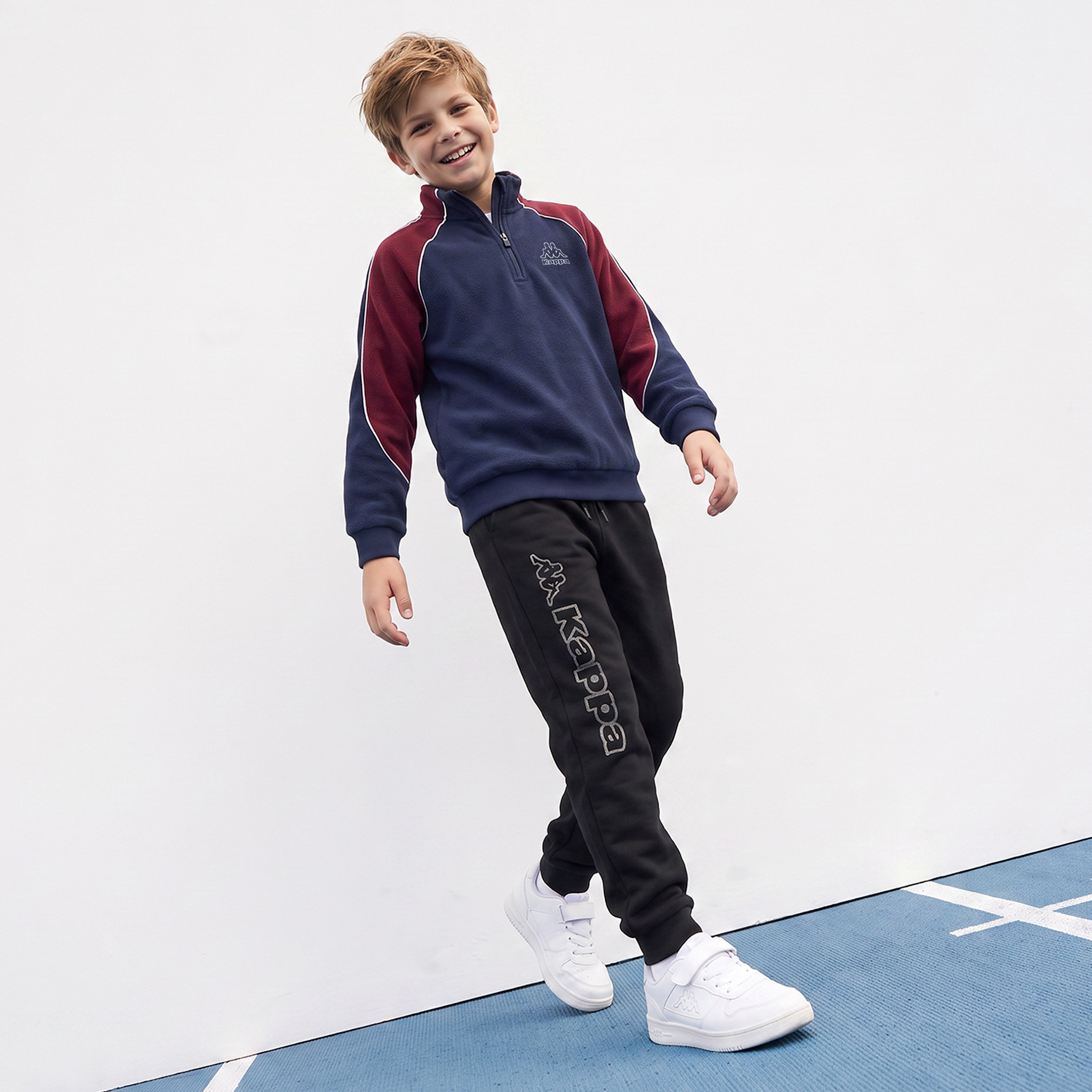 Kappa Logo Embroidered Sweatshirt with Long Sleeves-boys-clothing-winterwear-sweatshirts-image-4