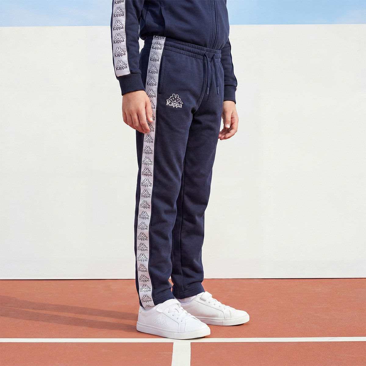 Kappa High Neck Long Sleeves Jacket and Track Pants Set with Logo Tape Accent-boys-clothing-setsandcoords-image-3