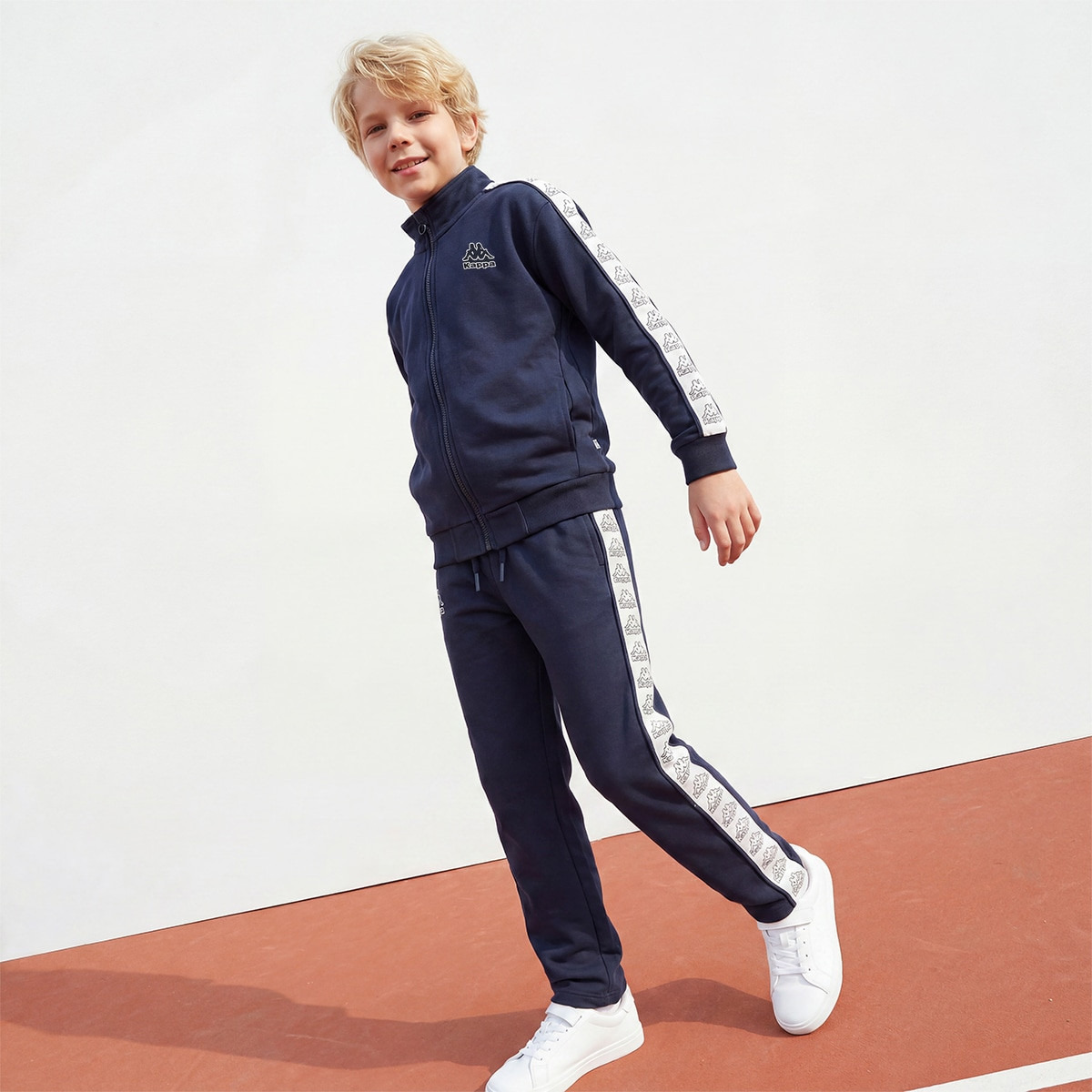 Kappa High Neck Long Sleeves Jacket and Track Pants Set with Logo Tape Accent-boys-clothing-setsandcoords-image-8