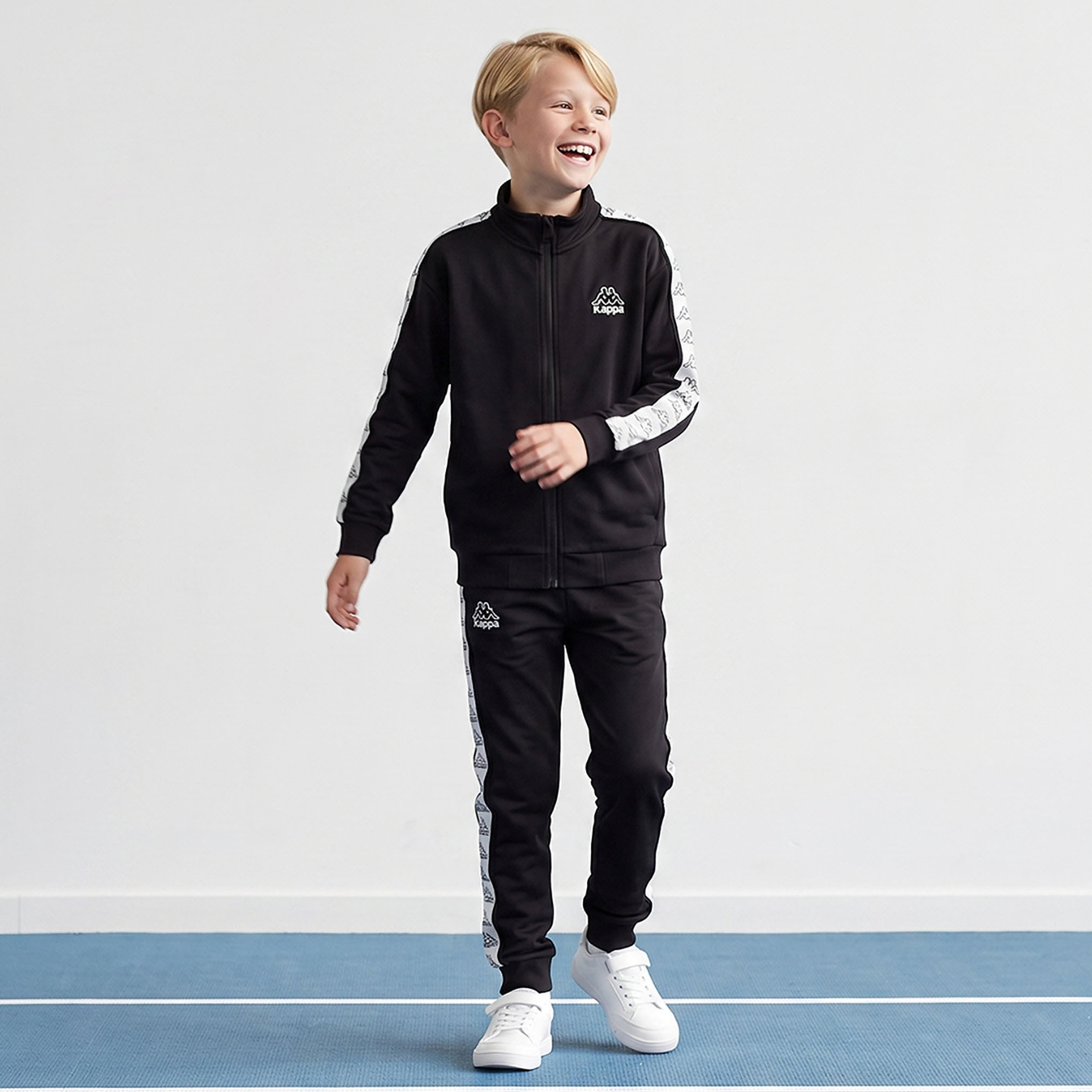 Kappa High Neck Long Sleeves Jacket and Track Pants Set with Logo Tape Accent-boys-clothing-setsandcoords-image-1