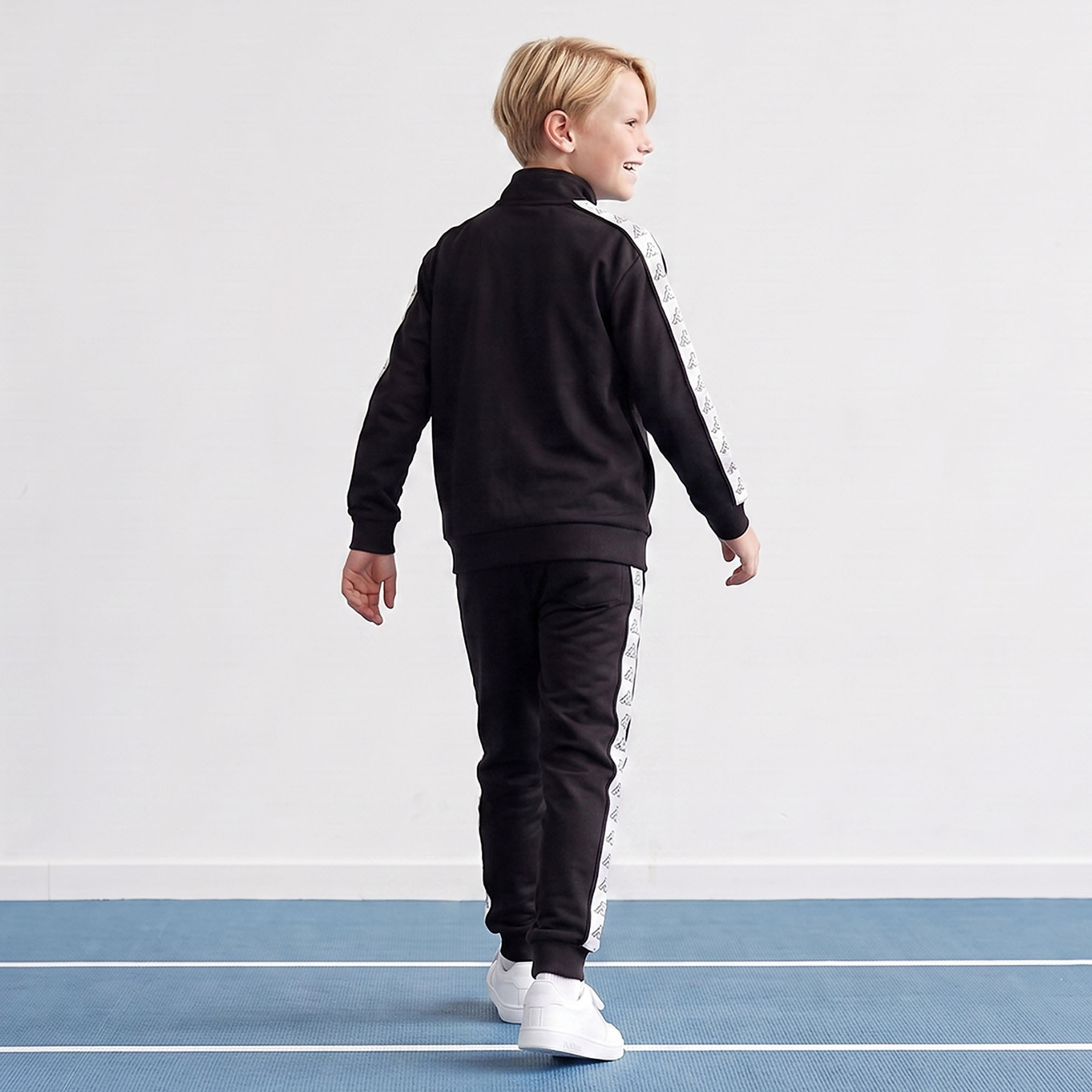 Kappa High Neck Long Sleeves Jacket and Track Pants Set with Logo Tape Accent-boys-clothing-setsandcoords-image-2