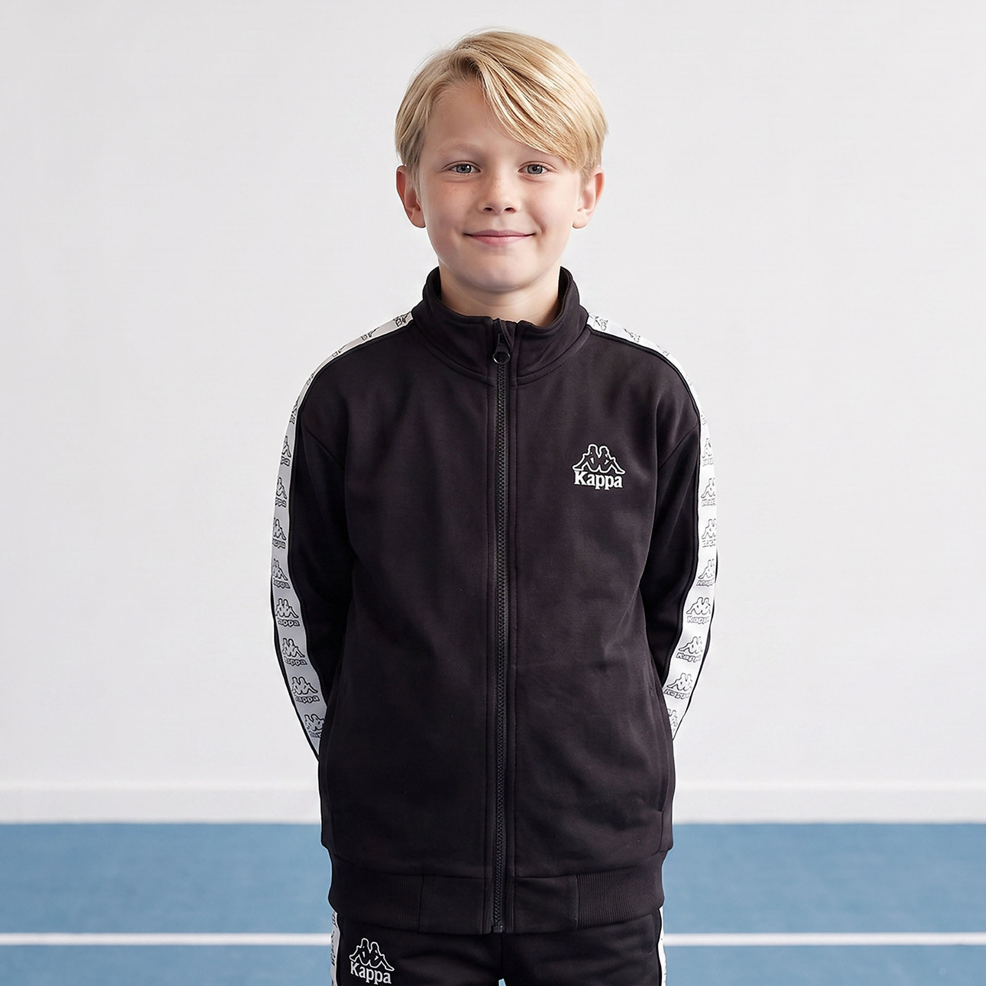 Kappa High Neck Long Sleeves Jacket and Track Pants Set with Logo Tape Accent-boys-clothing-setsandcoords-image-3