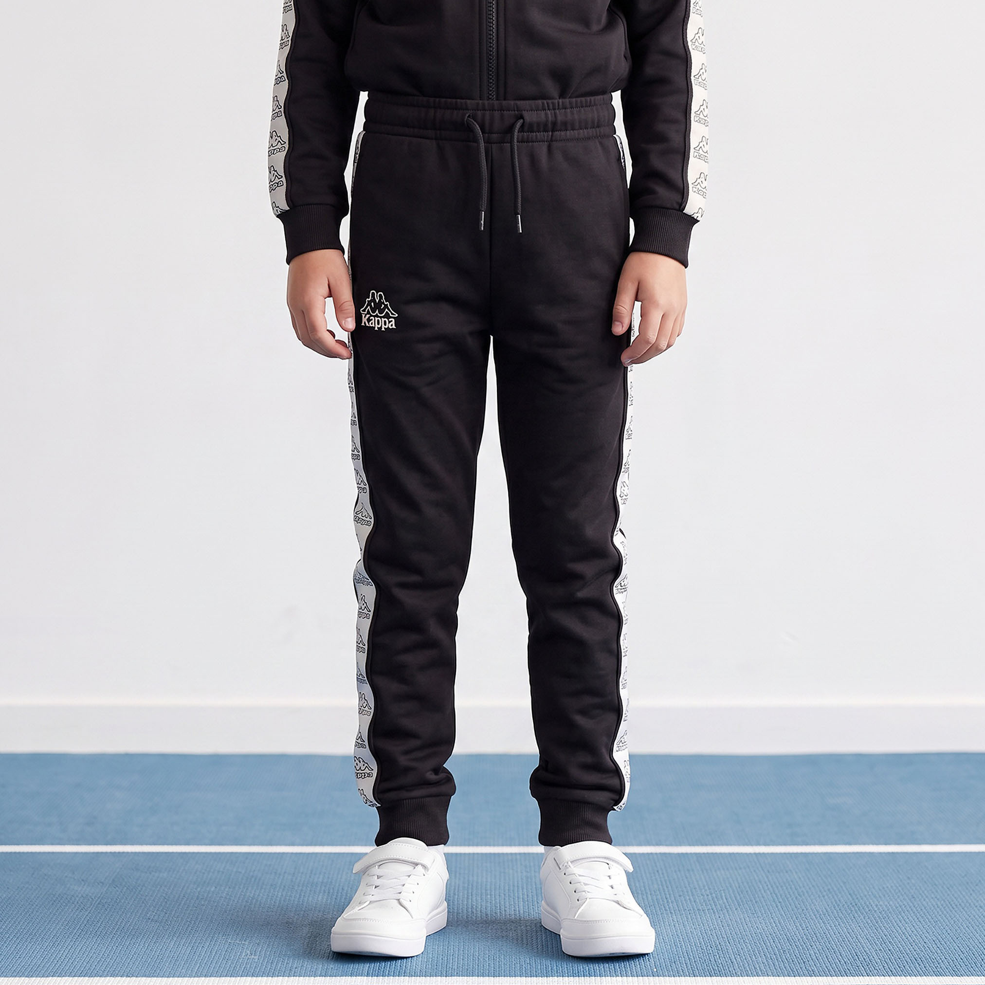 Kappa High Neck Long Sleeves Jacket and Track Pants Set with Logo Tape Accent-boys-clothing-setsandcoords-image-4