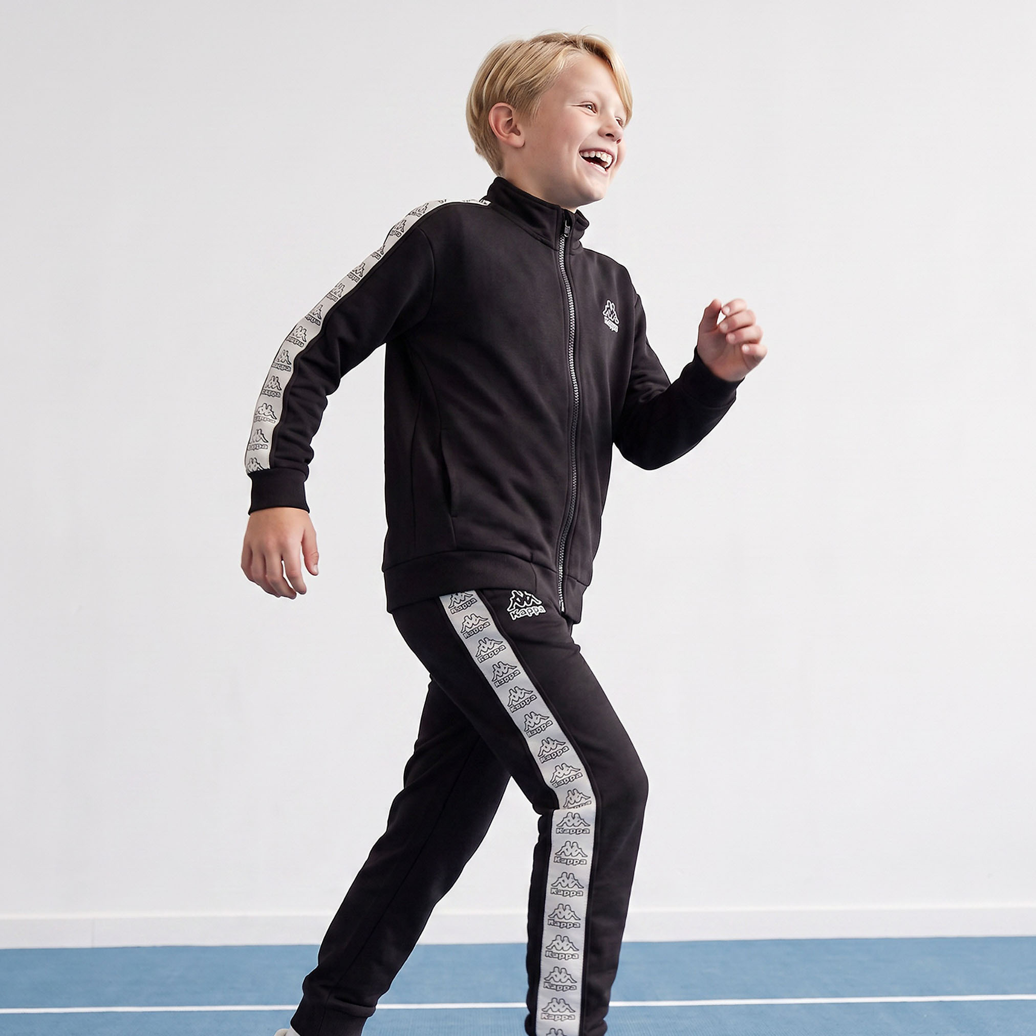 Kappa High Neck Long Sleeves Jacket and Track Pants Set with Logo Tape Accent-boys-clothing-setsandcoords-image-5
