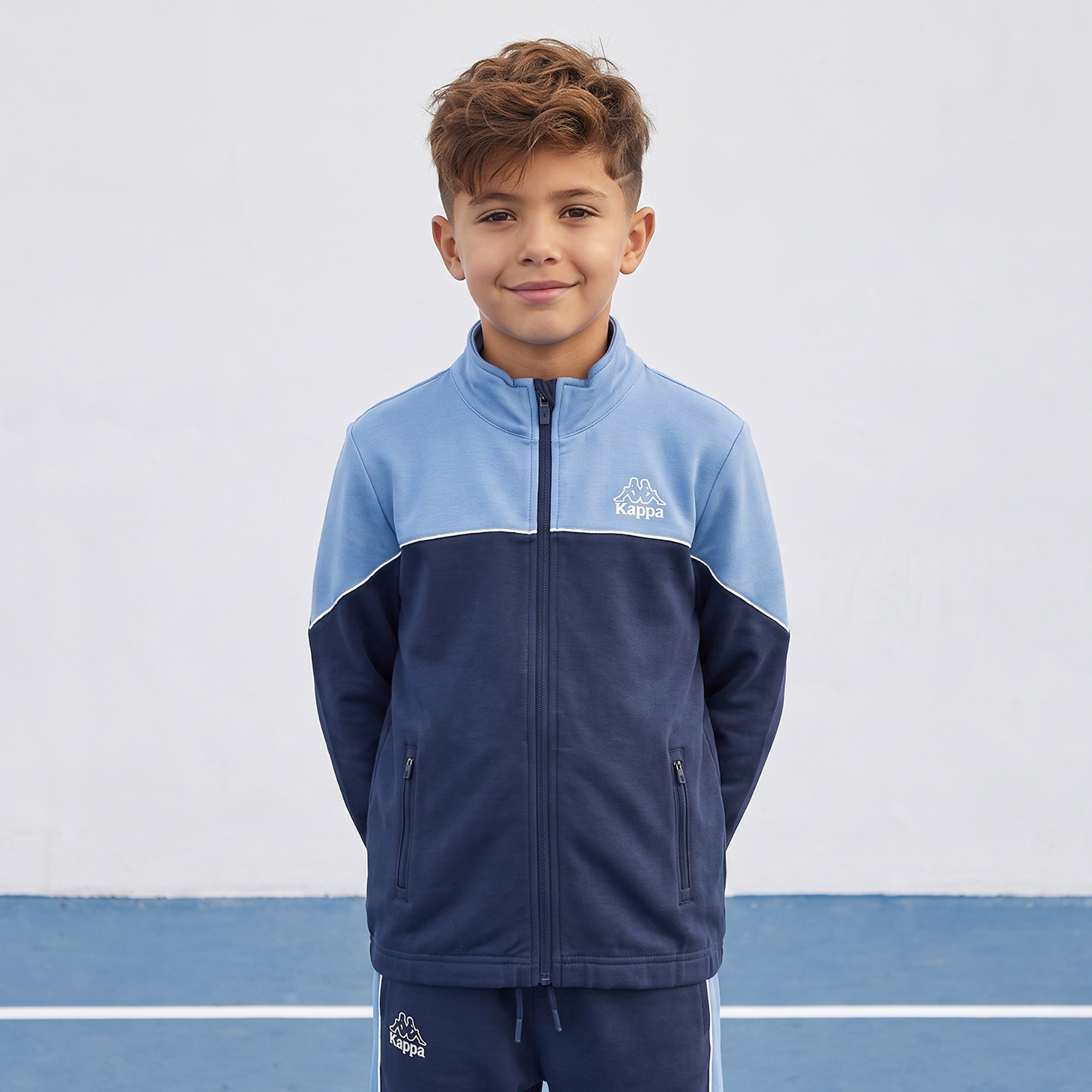 Kappa High Neck Long Sleeves Jacket and Joggers Set with Colourblock Design-boys-clothing-setsandcoords-image-3