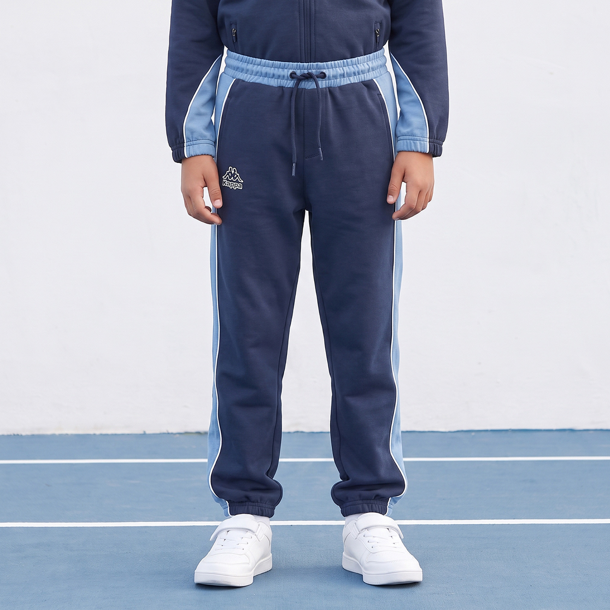 Kappa High Neck Long Sleeves Jacket and Joggers Set with Colourblock Design-boys-clothing-setsandcoords-image-4