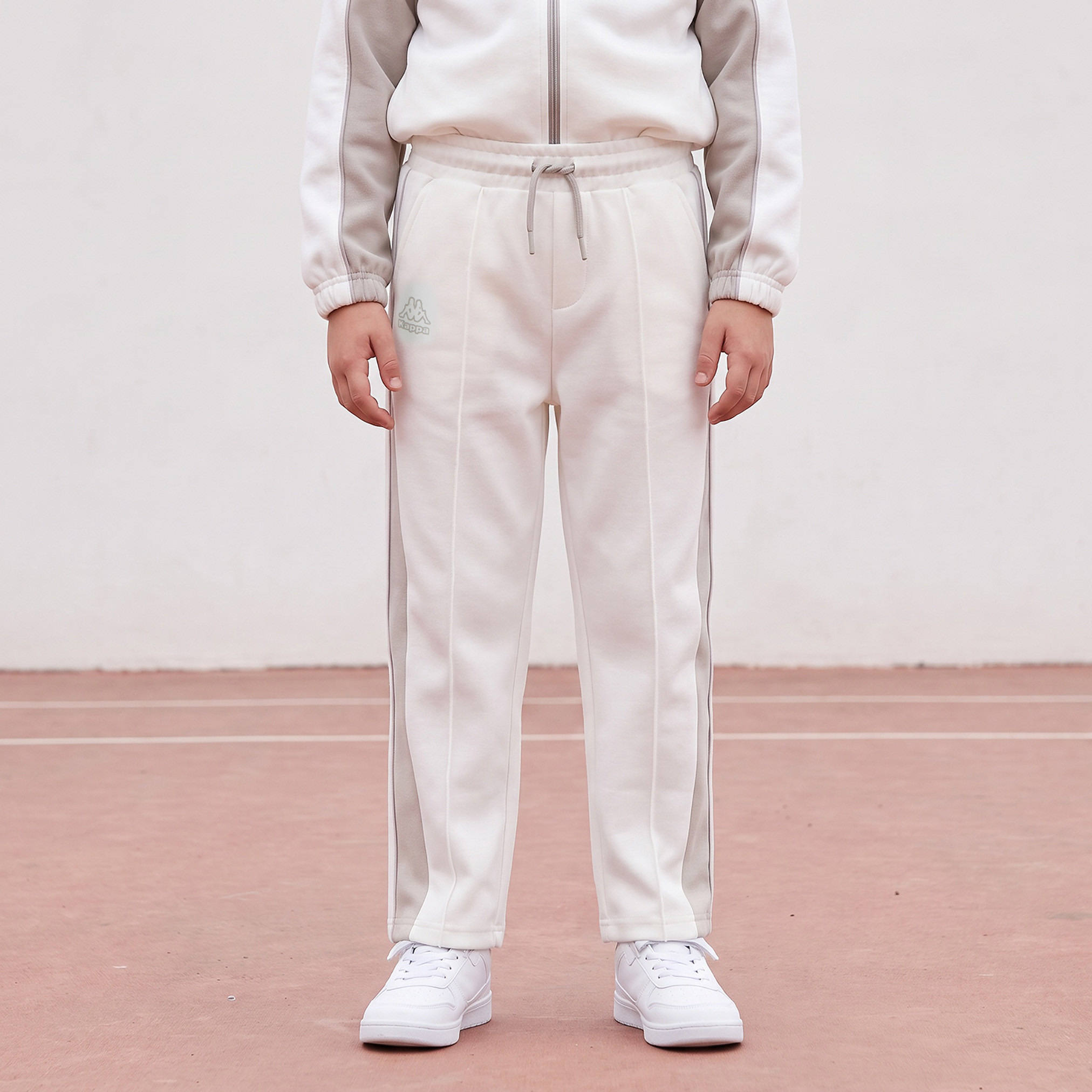 Kappa Hooded Neck Long Sleeves Hoodie and Track Pants Set with Drawstring Closure-boys-clothing-setsandcoords-image-4